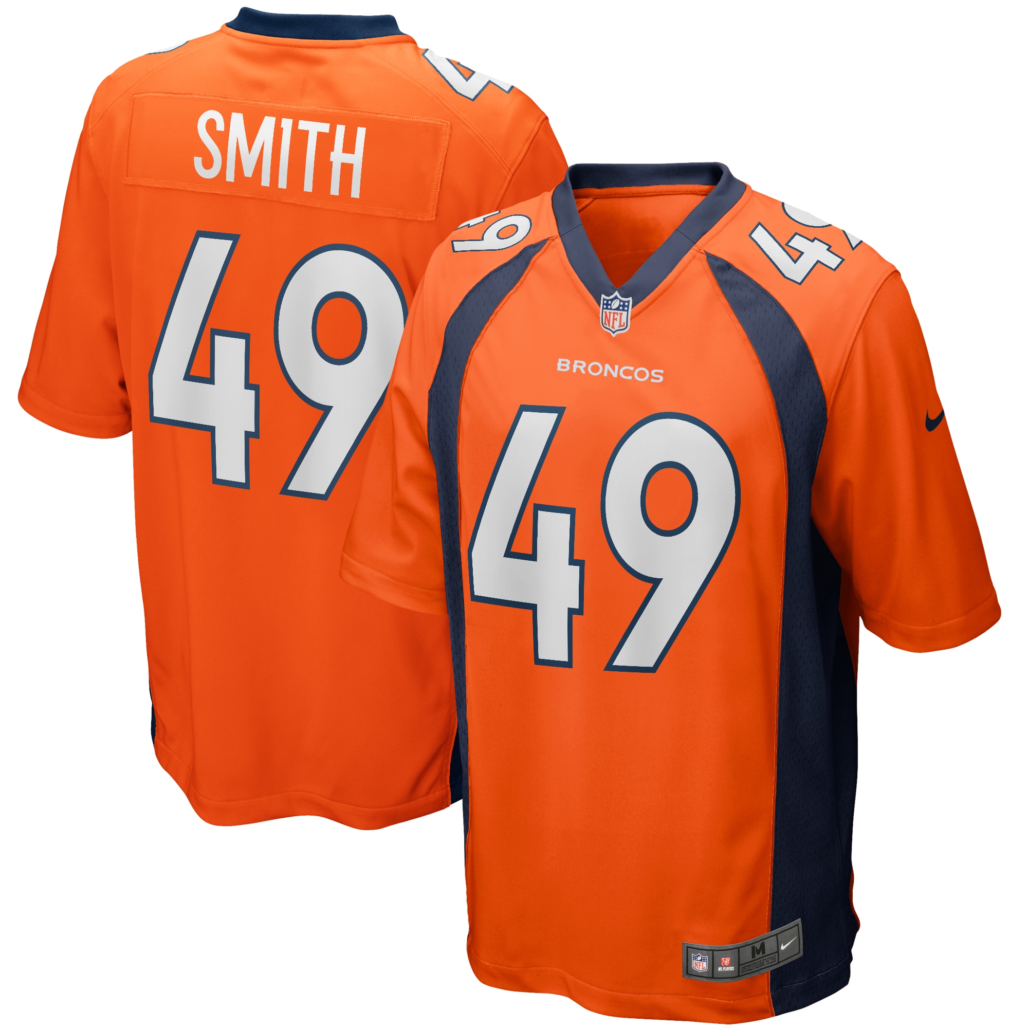 Dennis Smith Denver Broncos Nike Game Retired Player Jersey - Orange