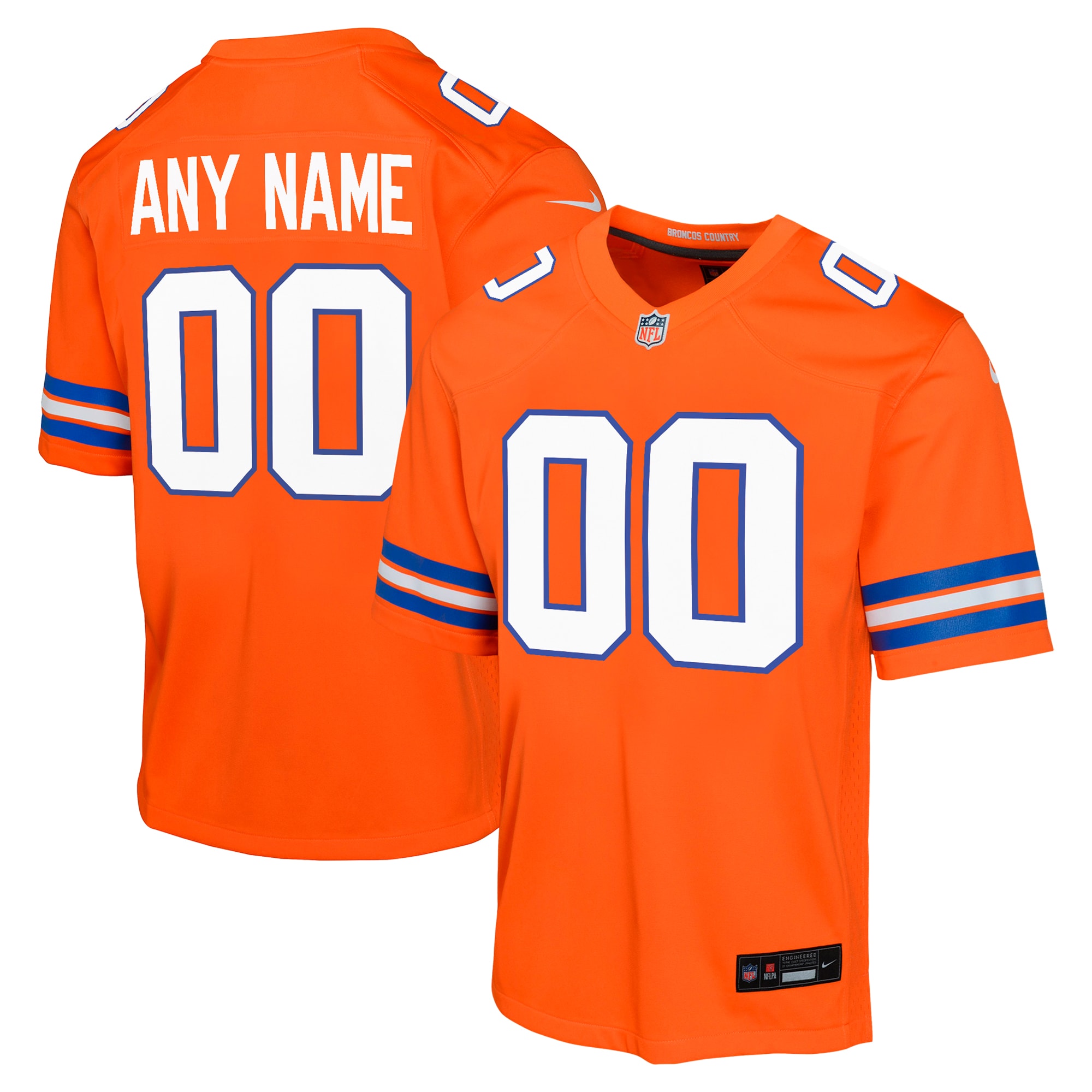 Denver Broncos Nike Youth Mile High Collection 1977 Throwback Custom Game Jersey - Orange