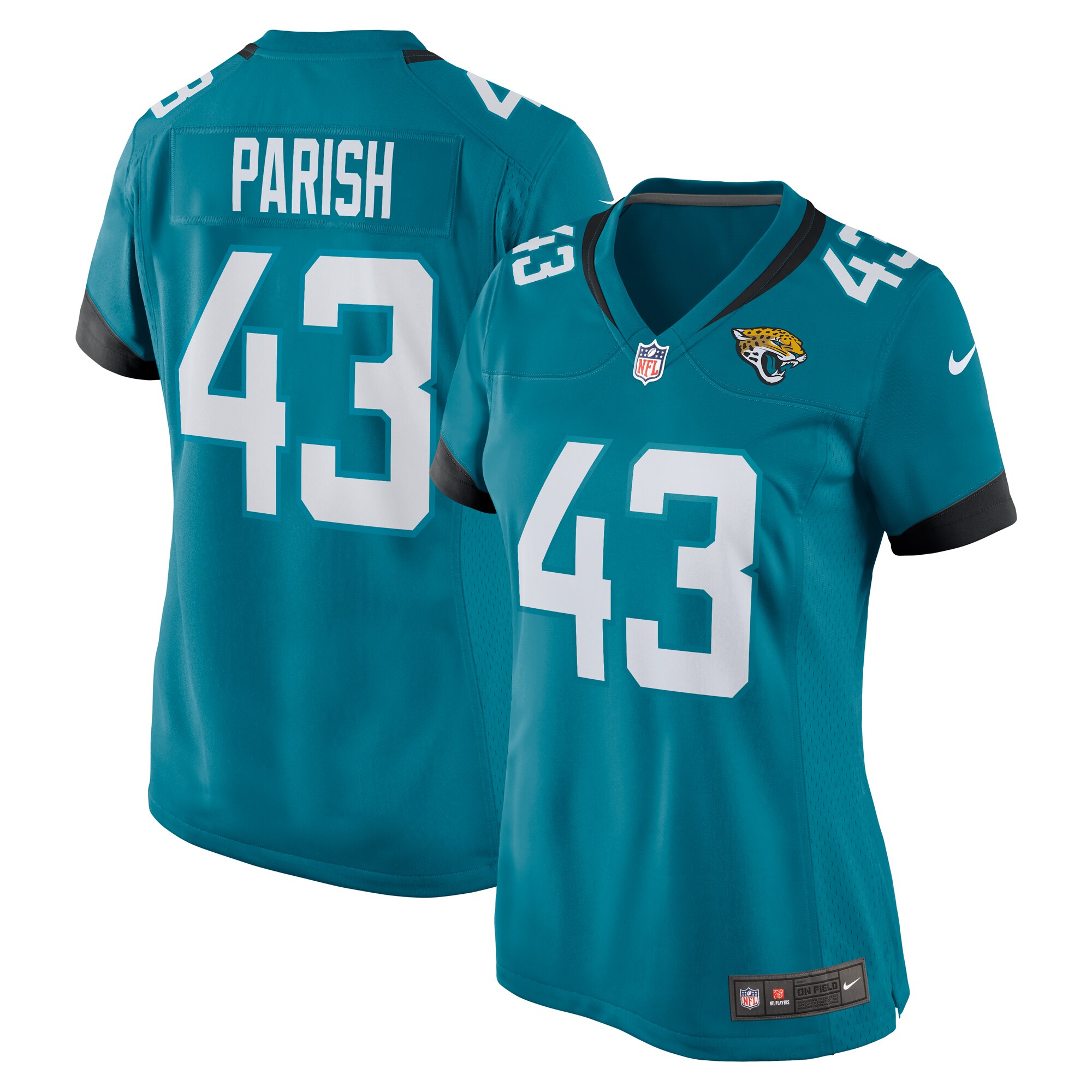 Derek Parish Jacksonville Jaguars Nike Women's  Game Jersey -  Teal