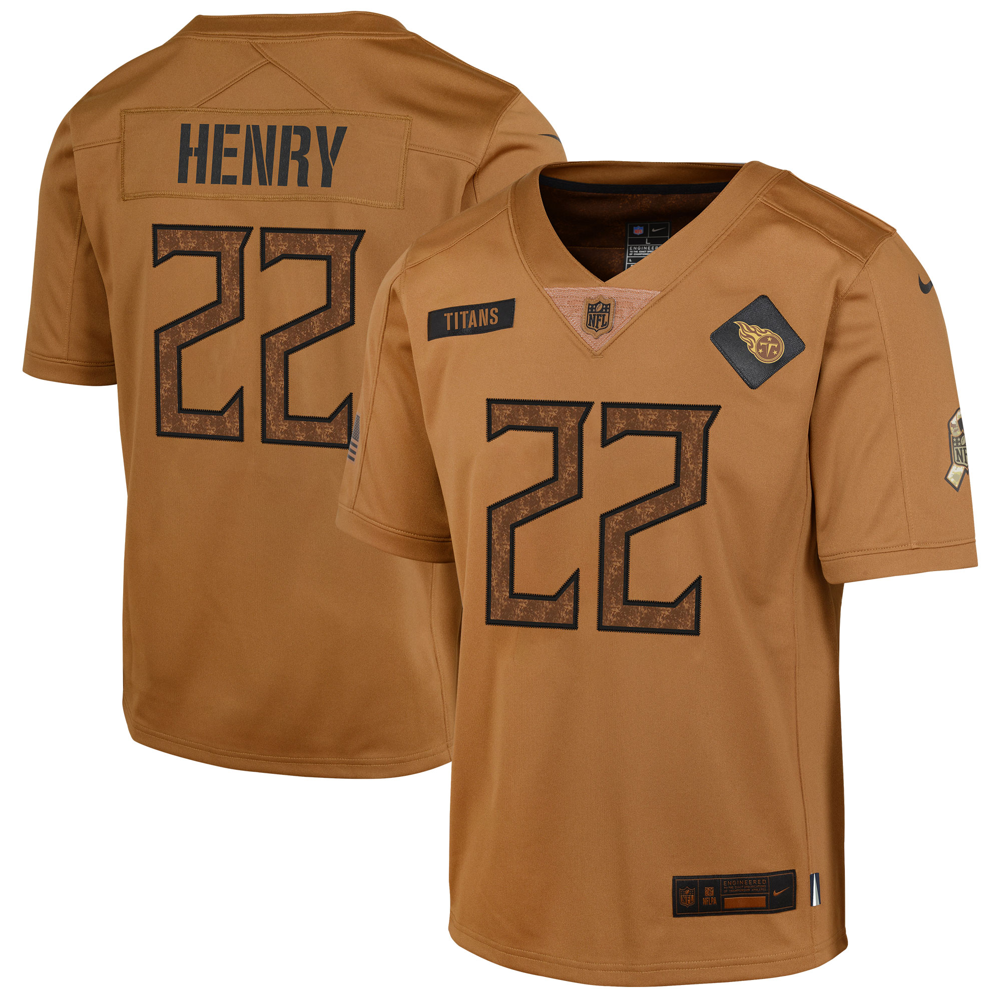 Derrick Henry Tennessee Titans Nike Women's 2023 Salute To Service Limited Jersey - Brown