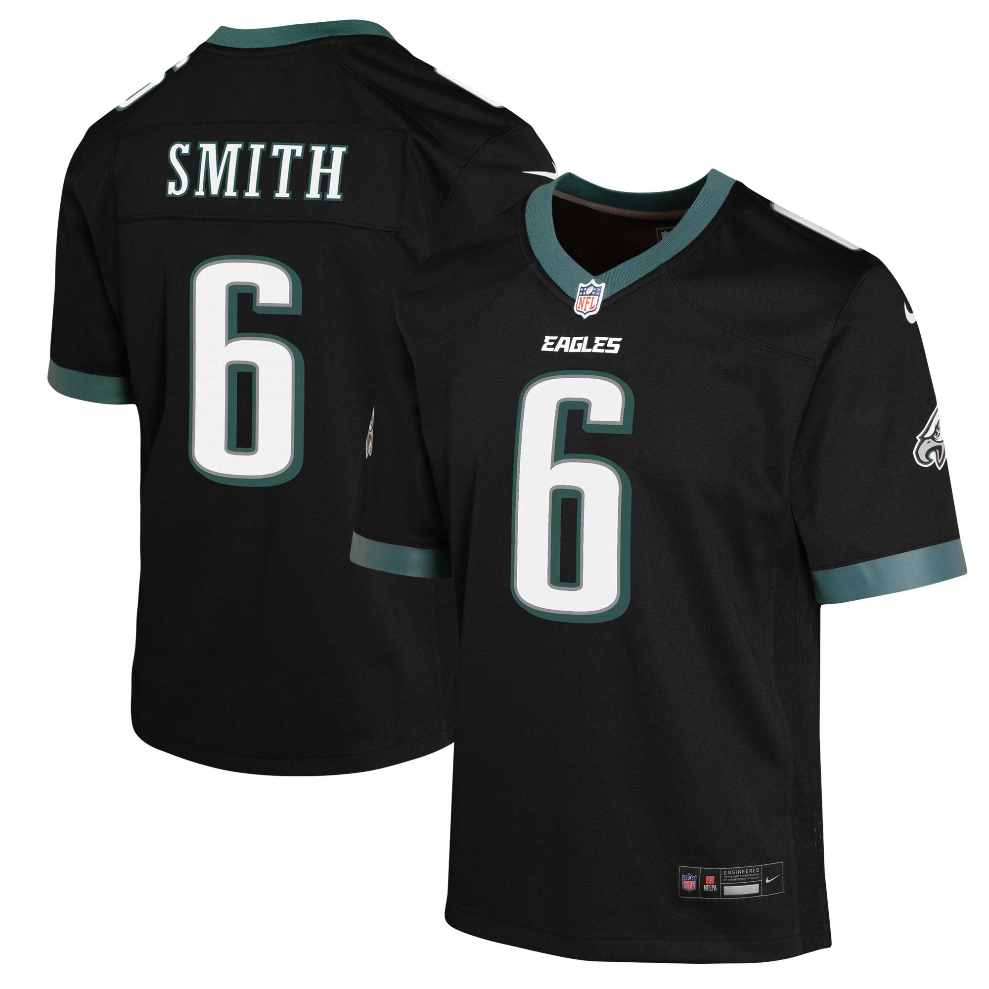 DeVonta Smith Philadelphia Eagles Nike Youth Game Jersey - Black
