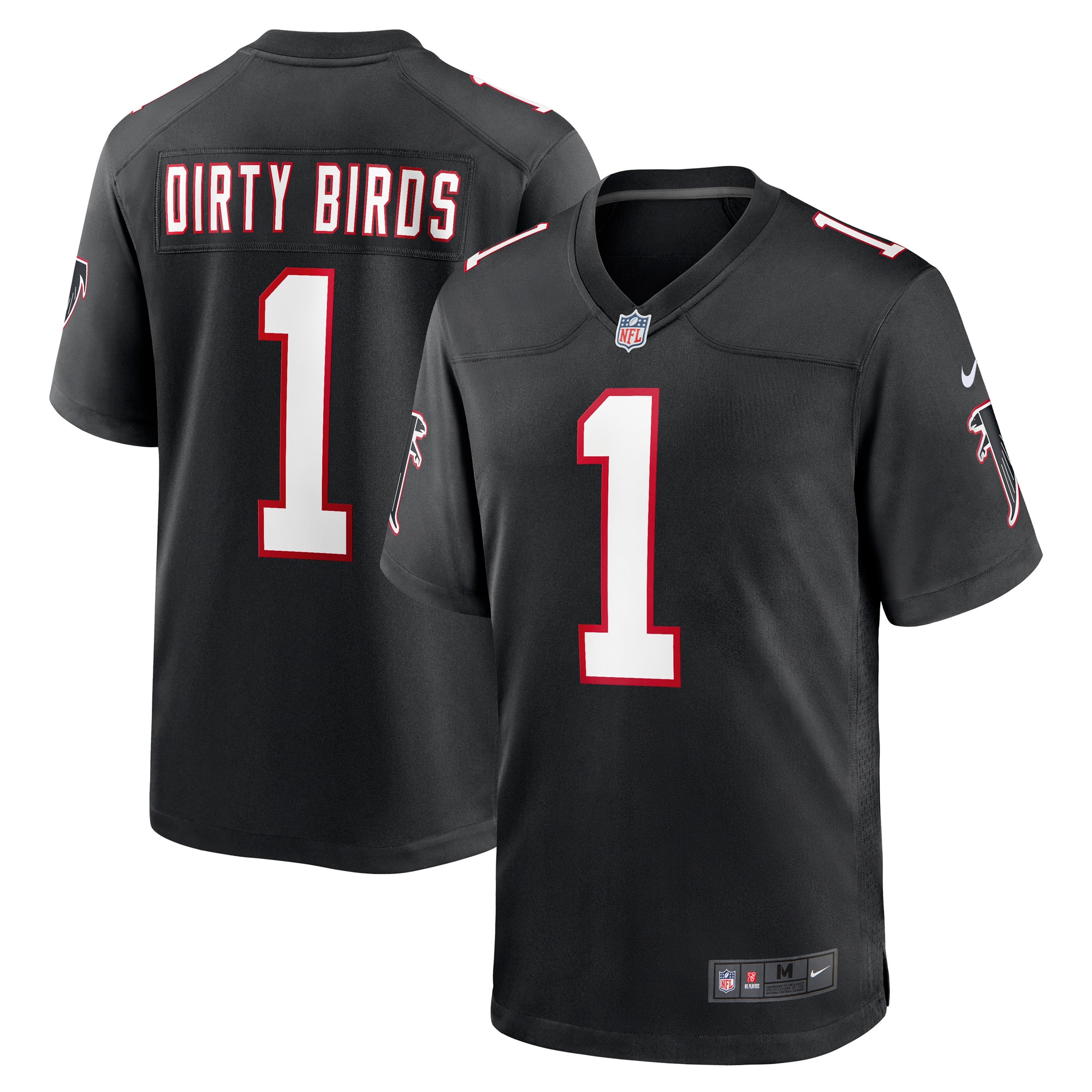 Dirty Birds Atlanta Falcons Nike Throwback Game Jersey - Black
