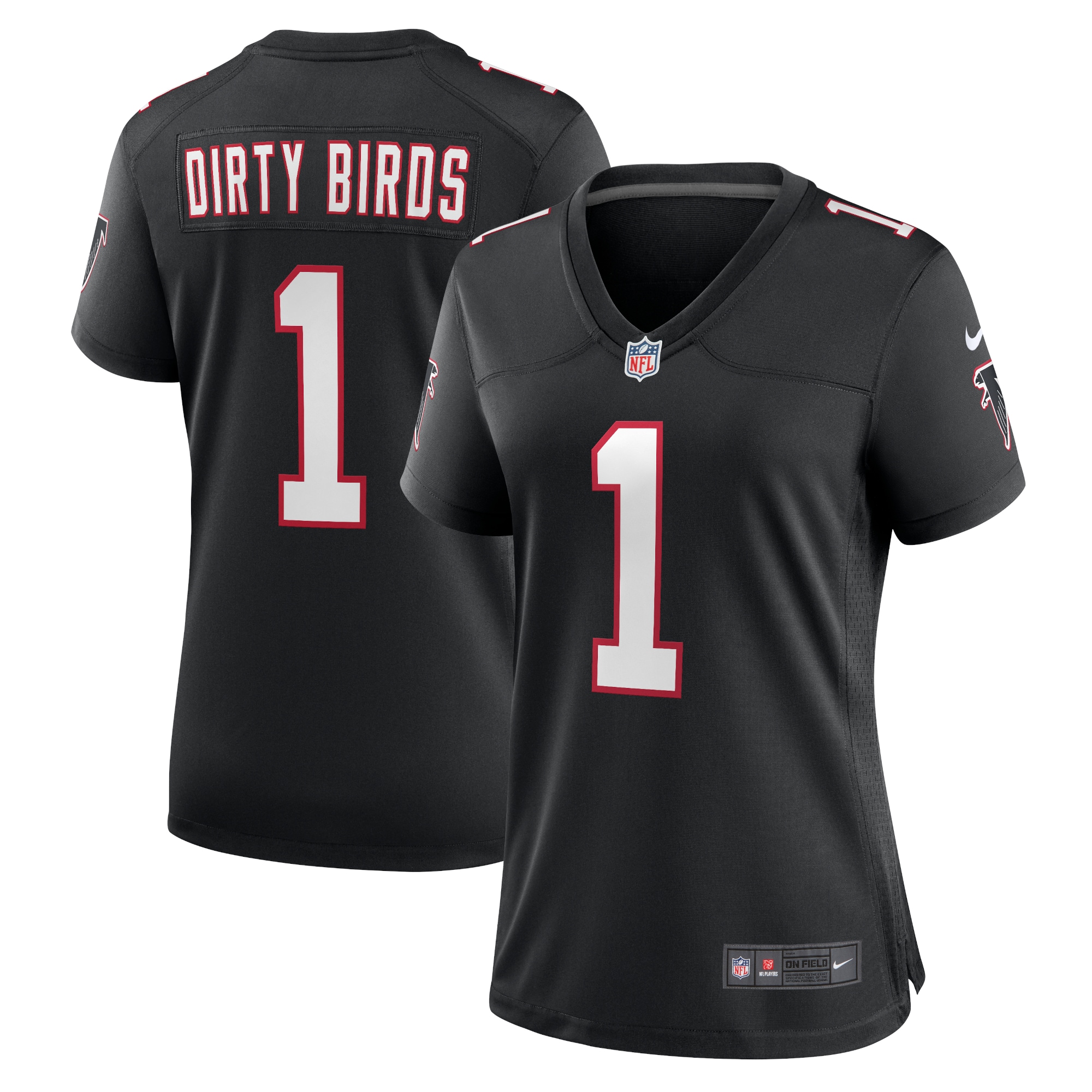 Dirty Birds Atlanta Falcons Nike Women's Throwback Game Jersey - Black