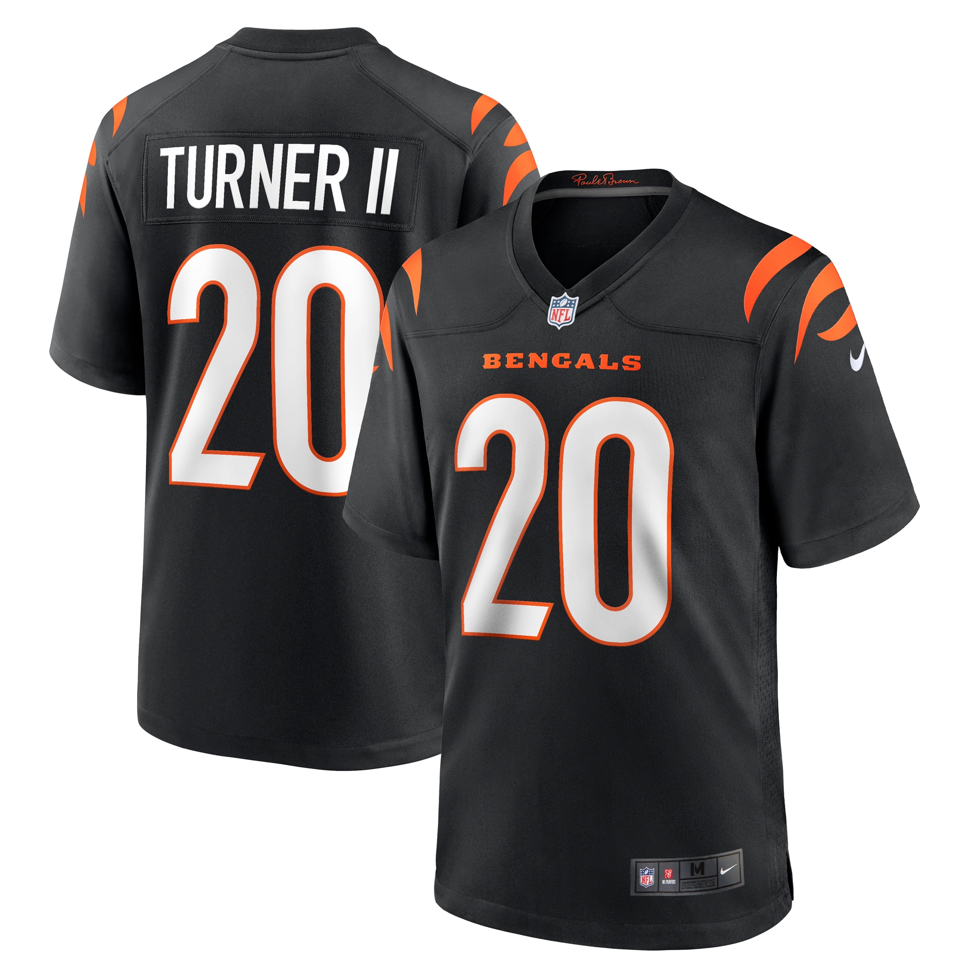 DJ Turner Cincinnati Bengals Nike Team Game Jersey -  Black