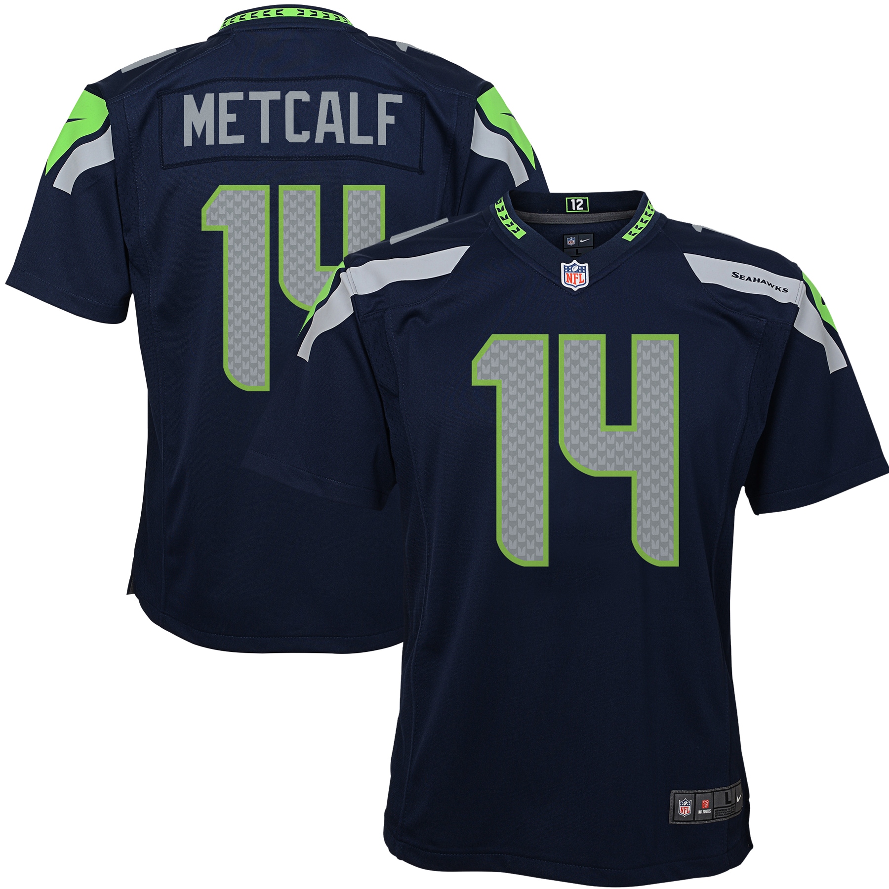 DK Metcalf Seattle Seahawks Nike Youth Game Jersey - Navy