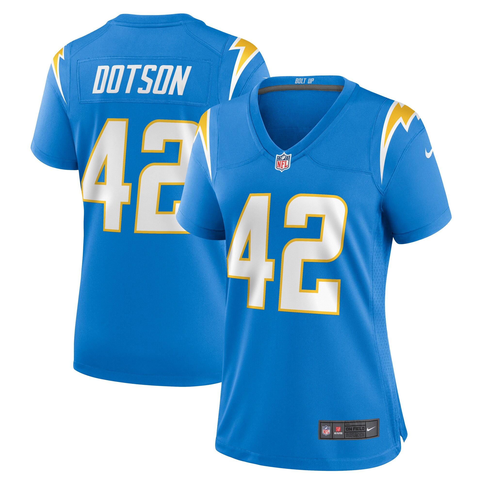 Elijah Dotson Los Angeles Chargers Nike Women's Team Game Jersey -  Powder Blue