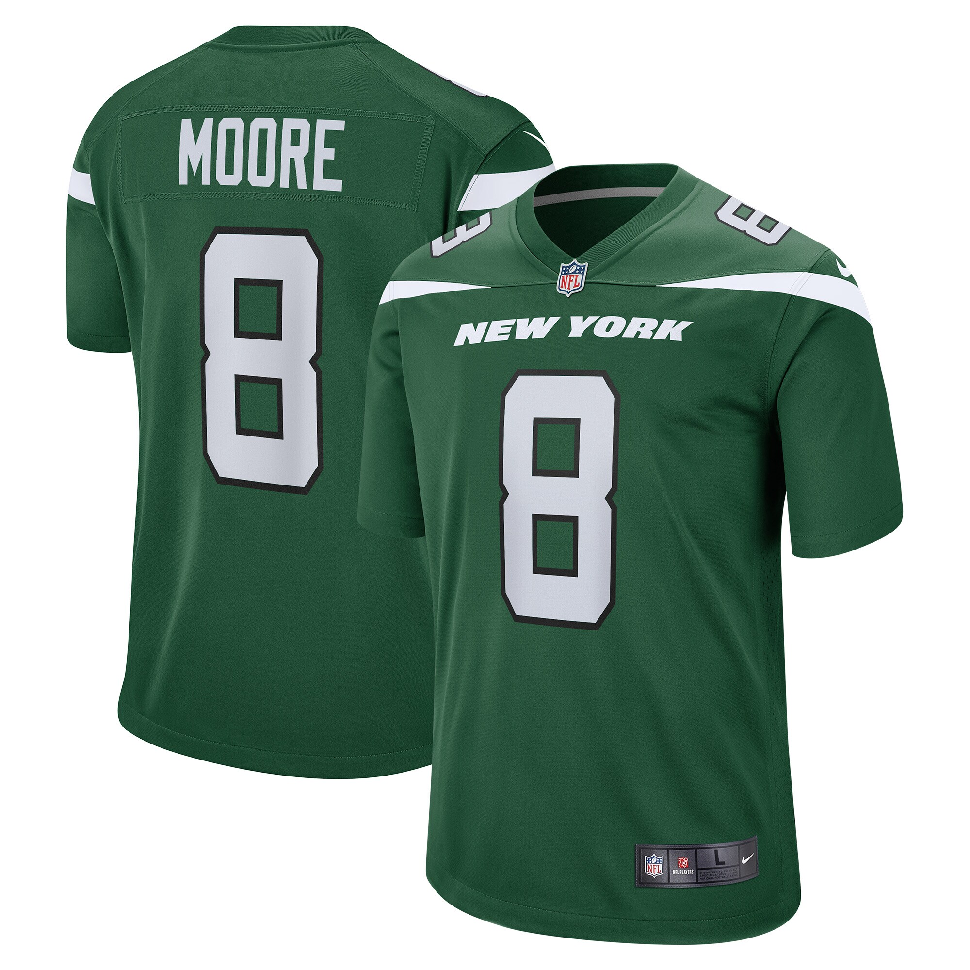 Elijah Moore New York Jets Nike Game Jersey - Gotham Green