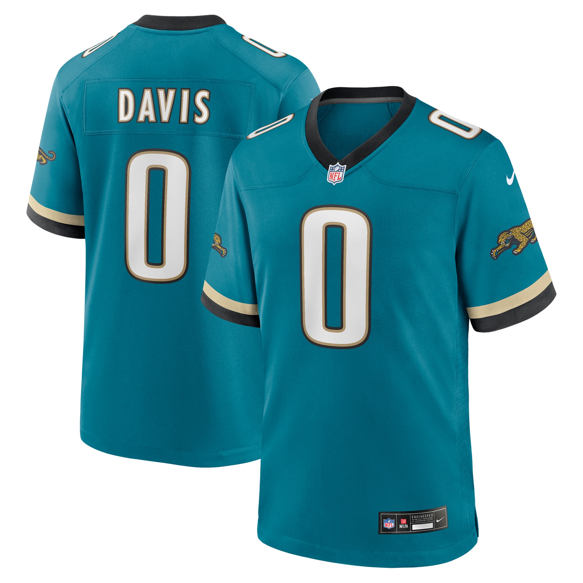 Gabe Davis Jacksonville Jaguars Nike Prowler Throwback Player Game Jersey - Teal