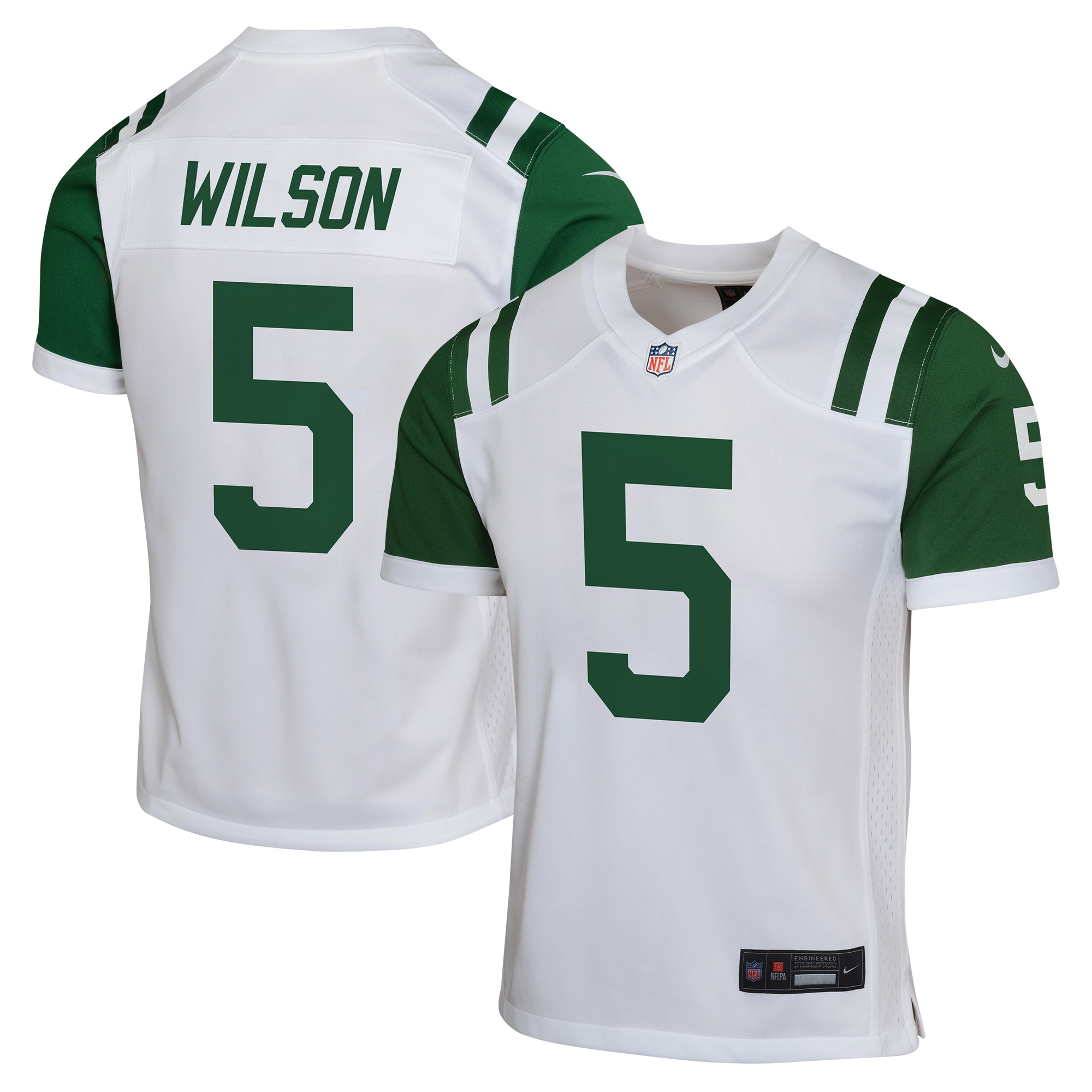 Garrett Wilson New York Jets Nike Youth Classic Alternate Game Jersey - White