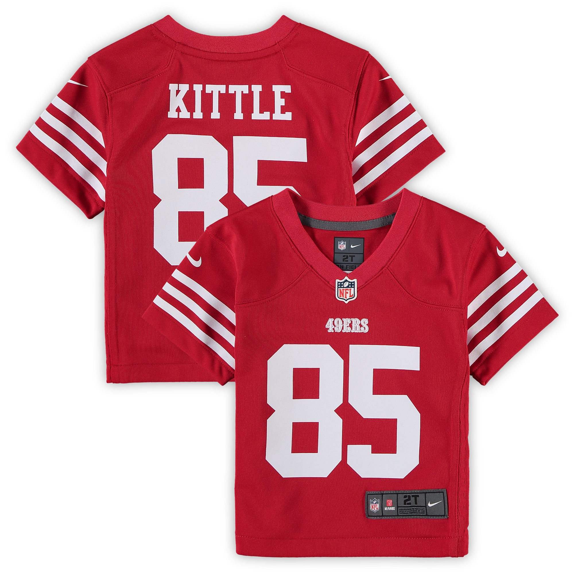 George Kittle San Francisco 49ers Nike Toddler Game Jersey - Scarlet