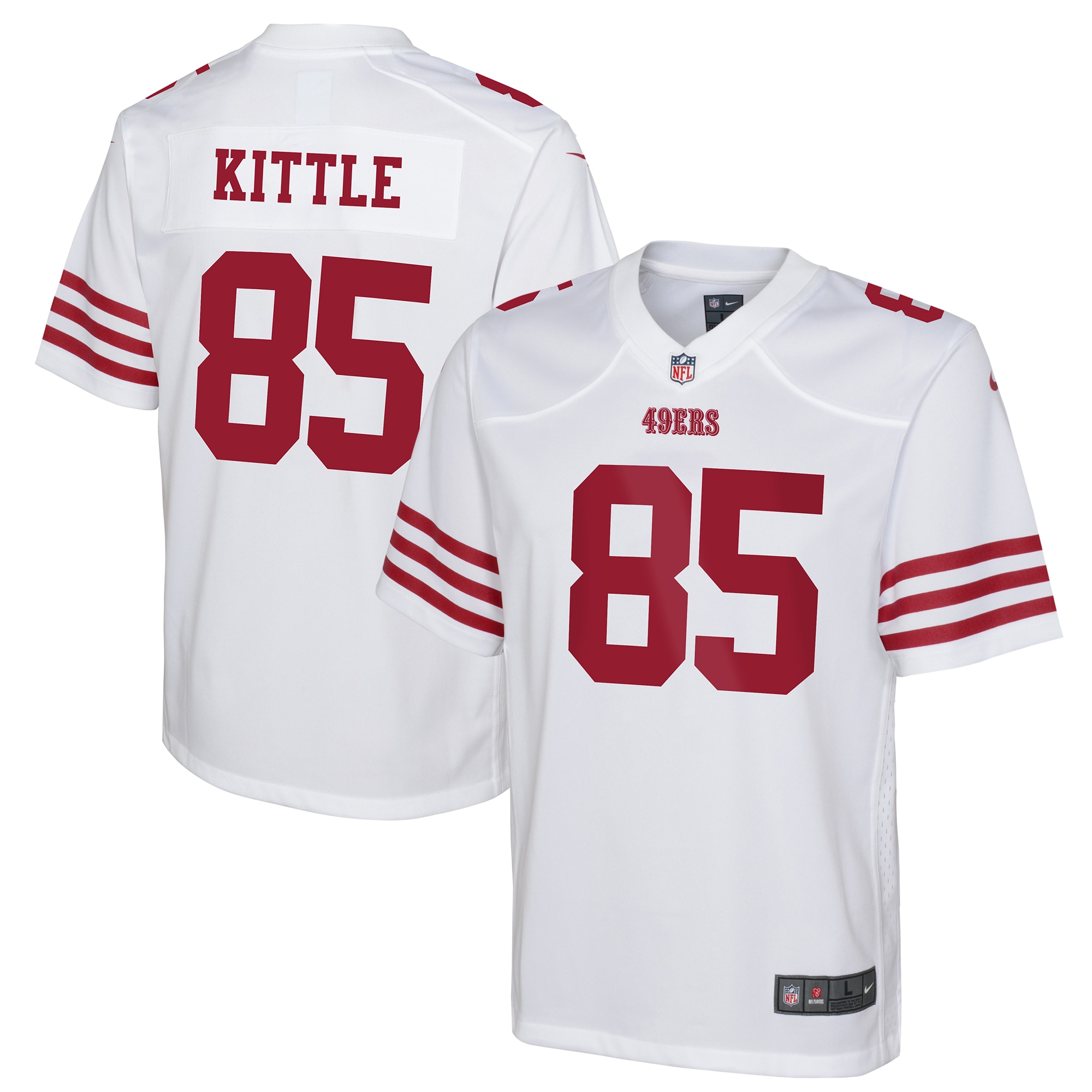 George Kittle San Francisco 49ers Nike Youth Game Jersey - White