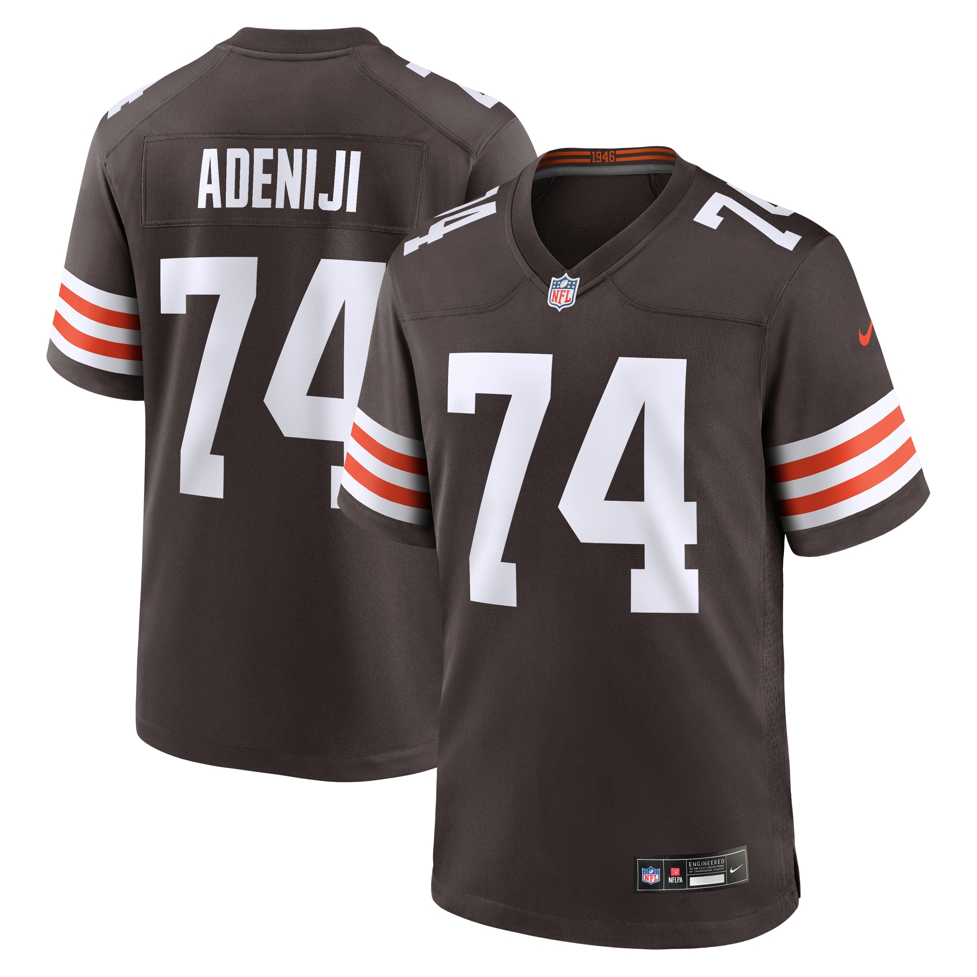 Hakeem Adeniji Cleveland Browns Nike  Game Jersey -  Brown