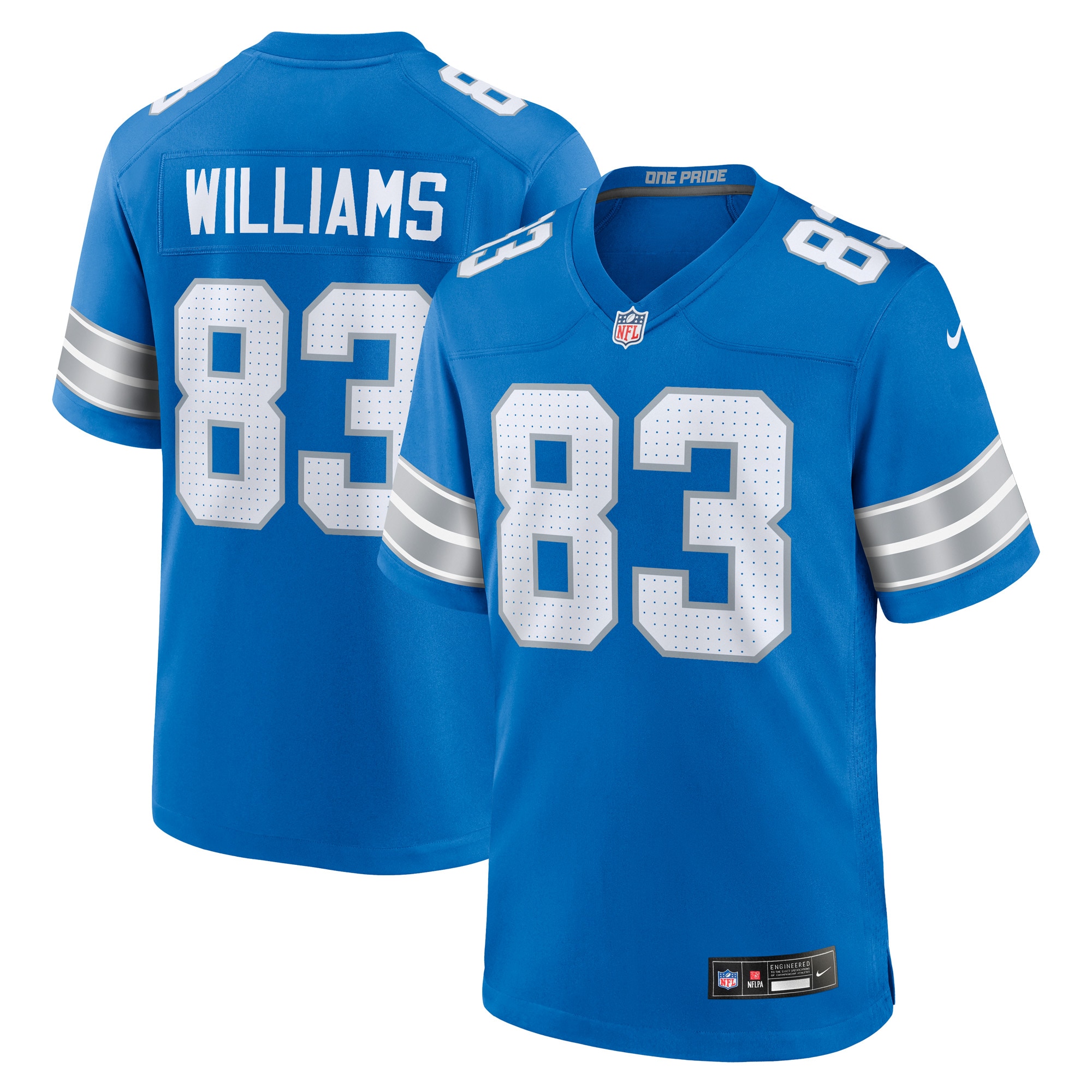 Isaiah Williams Detroit Lions Nike Game Jersey -  Blue