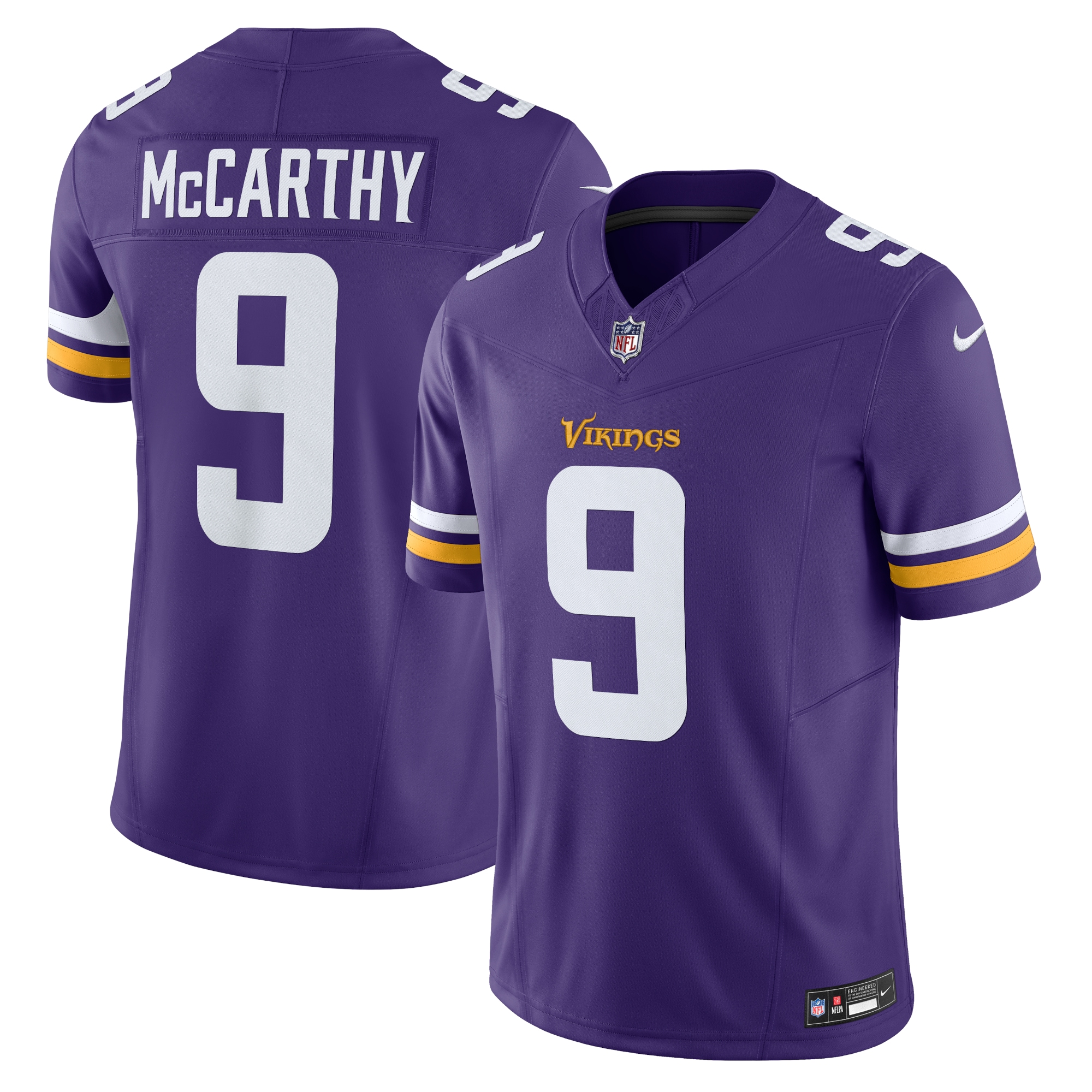 J.J. McCarthy Minnesota Vikings Nike Vapor F.U.S.E. Limited Jersey - Purple