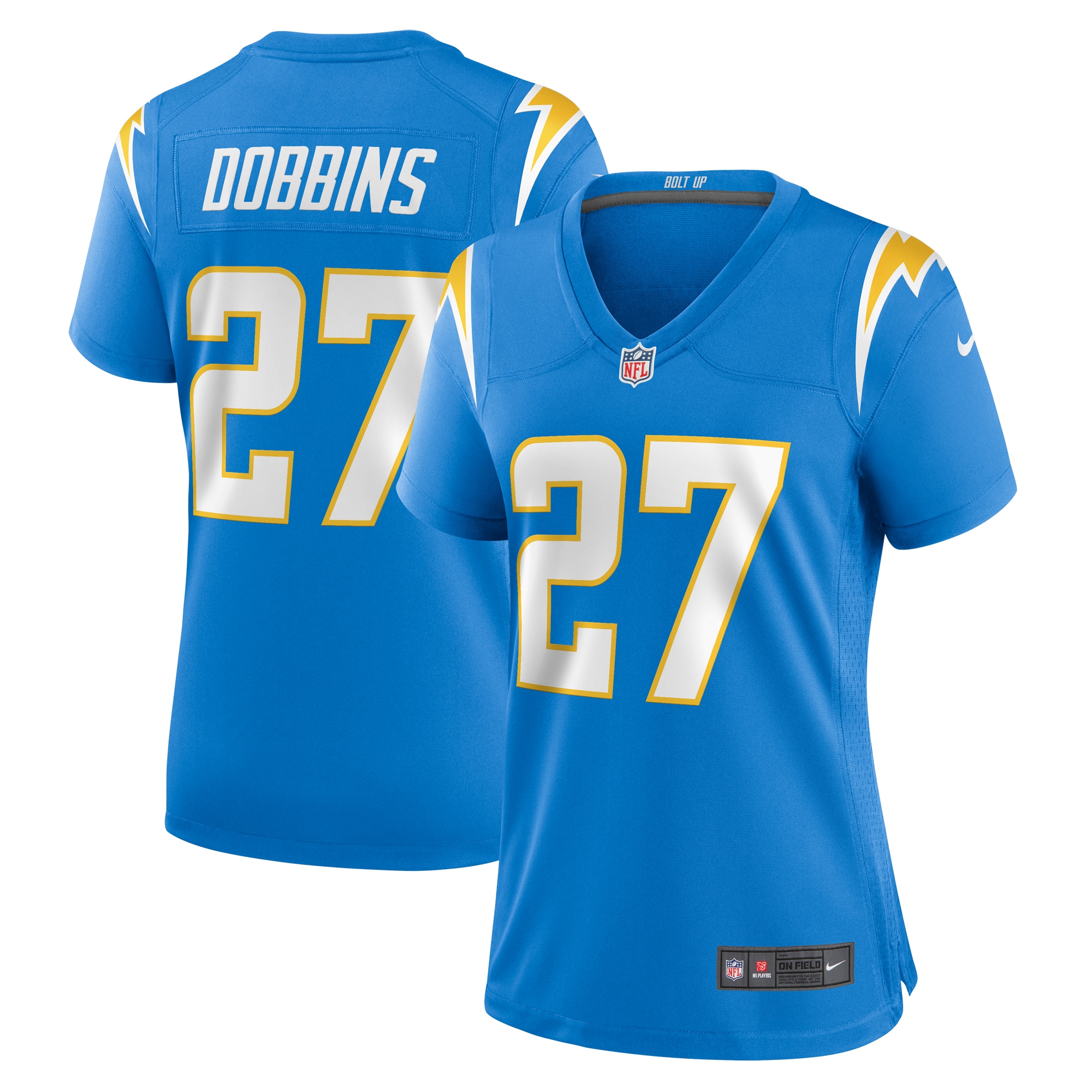 J.K. Dobbins Los Angeles Chargers Nike Women's Team Game Jersey -  Powder Blue
