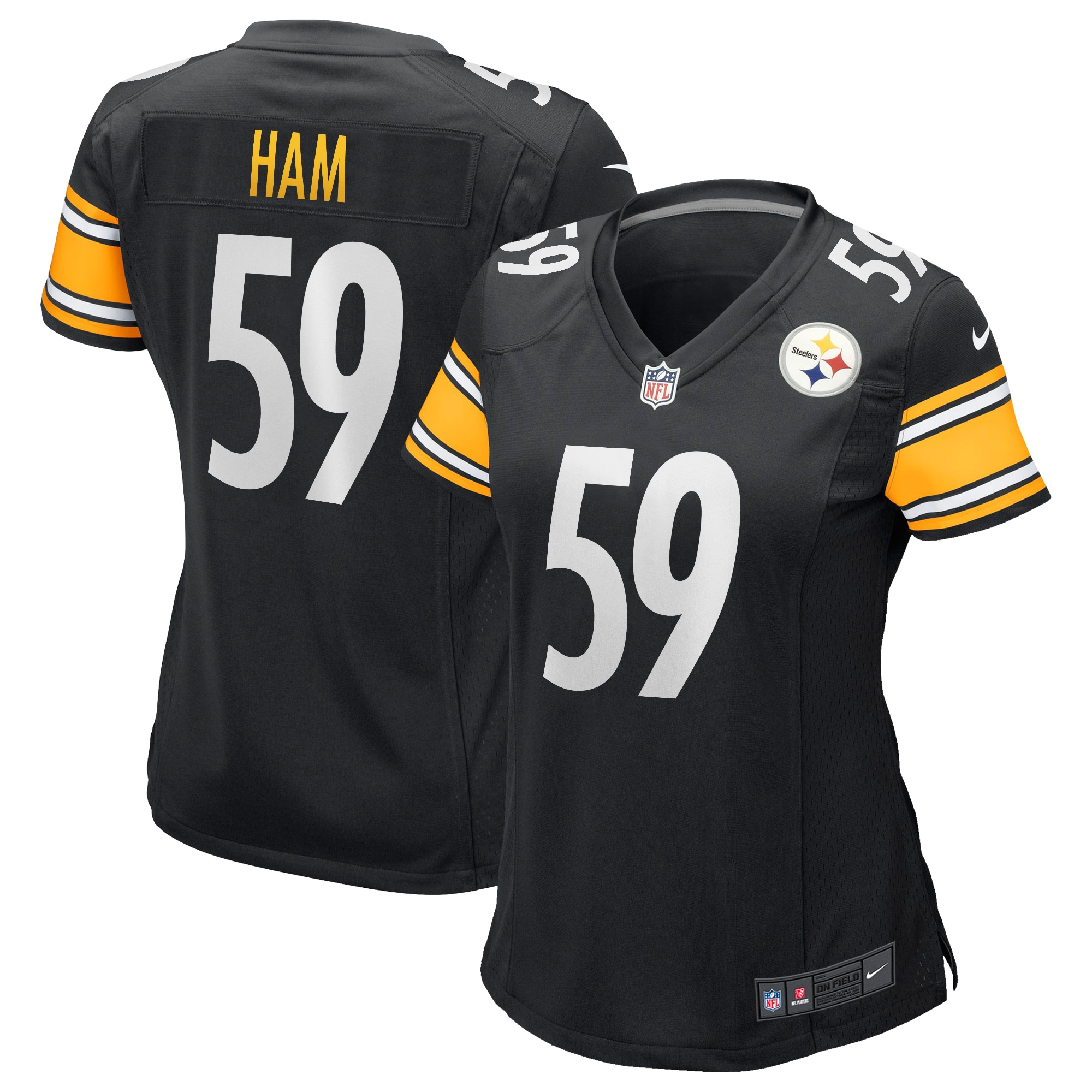 Jack Ham Pittsburgh Steelers Nike Women's Game Retired Player Jersey - Black
