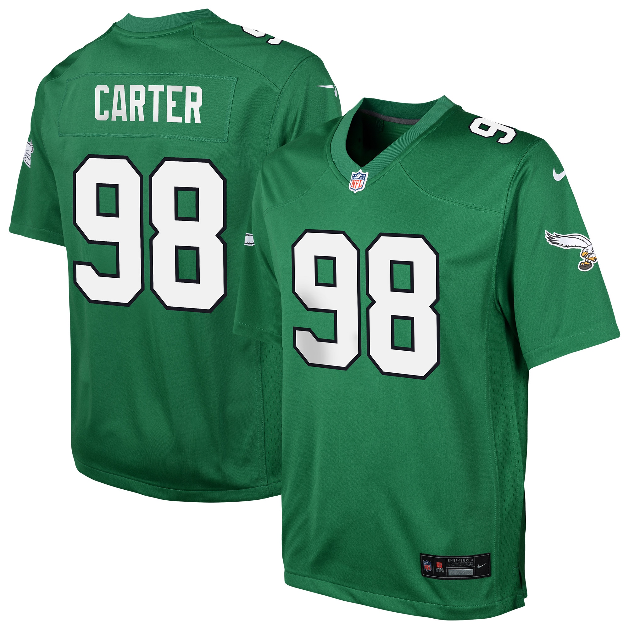 Jalen Carter Philadelphia Eagles Nike Youth Alternate Player Game Jersey - Kelly Green