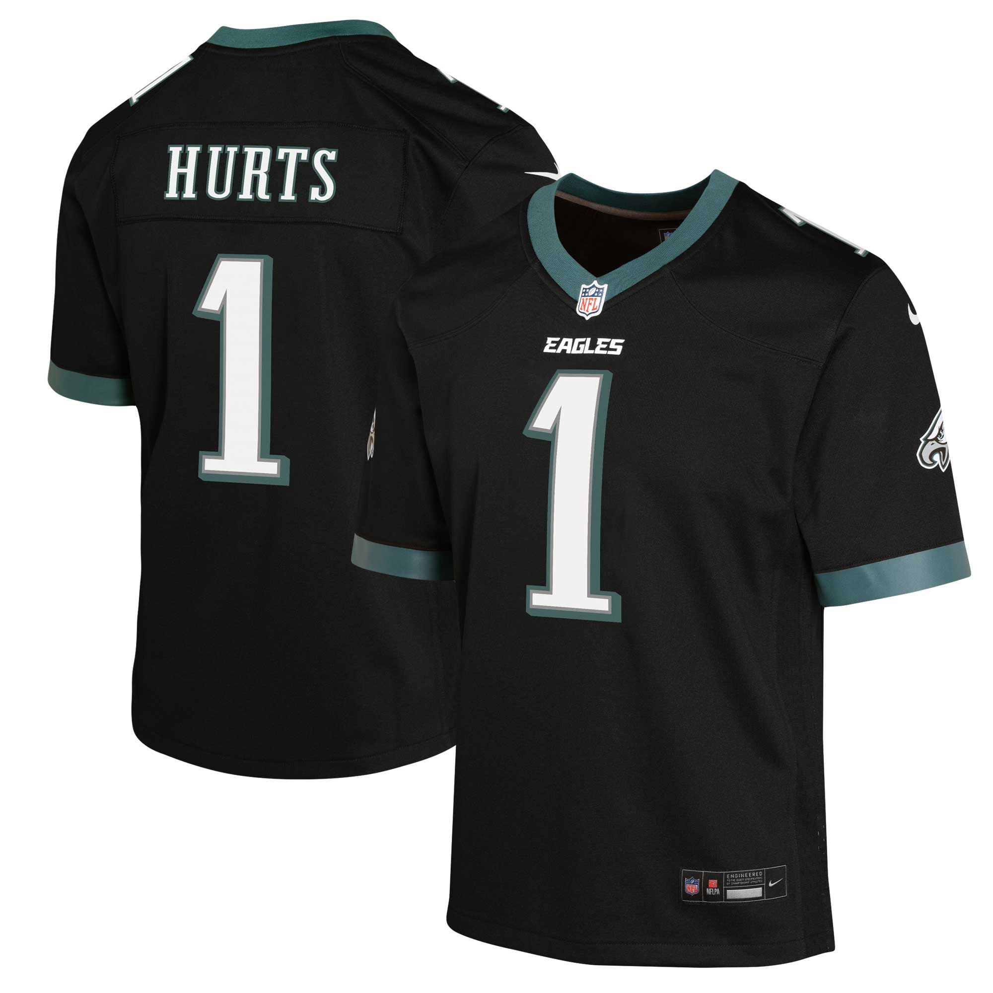 Jalen Hurts Philadelphia Eagles Nike Youth Game Jersey - Black