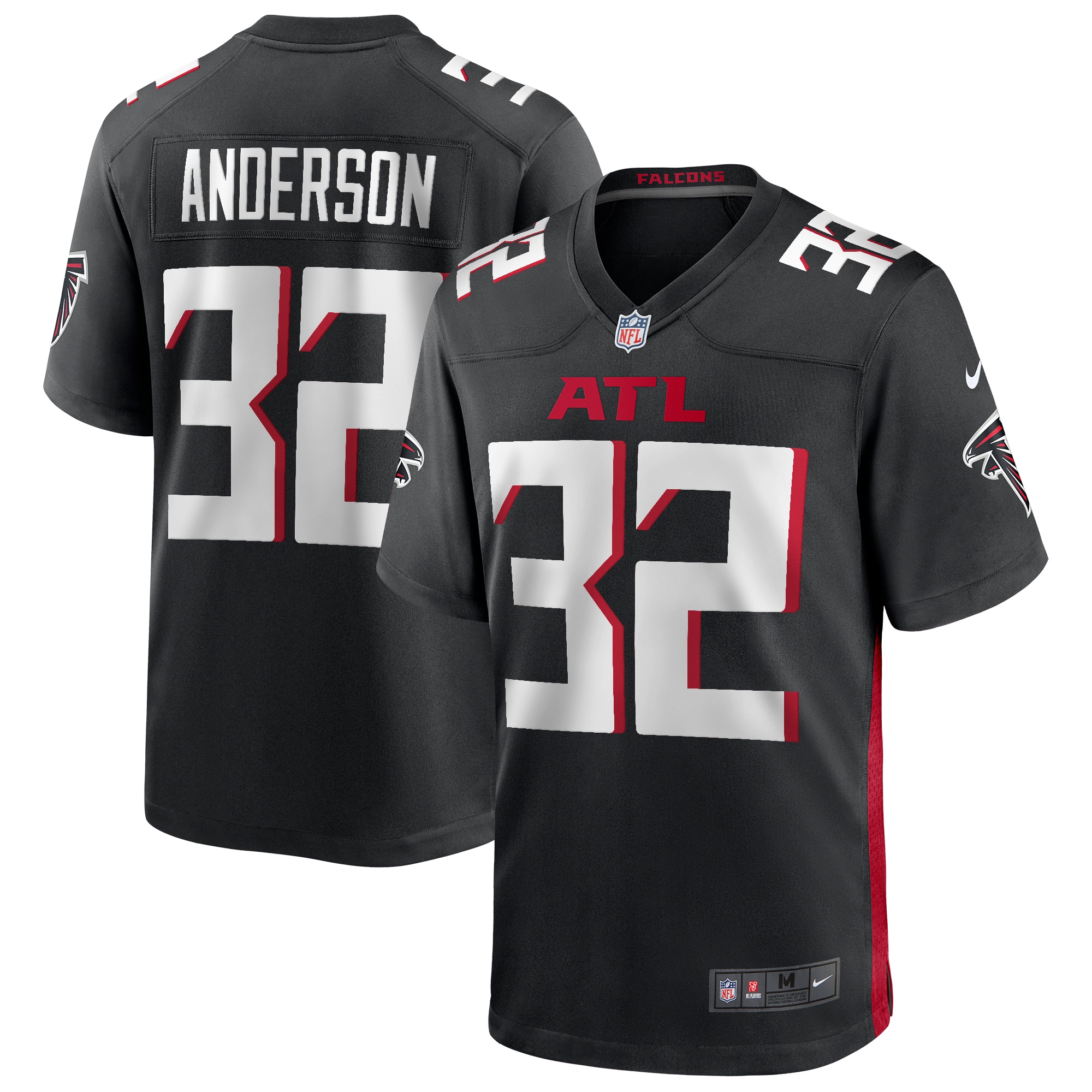 Jamal Anderson Atlanta Falcons Nike Game Retired Player Jersey - Black
