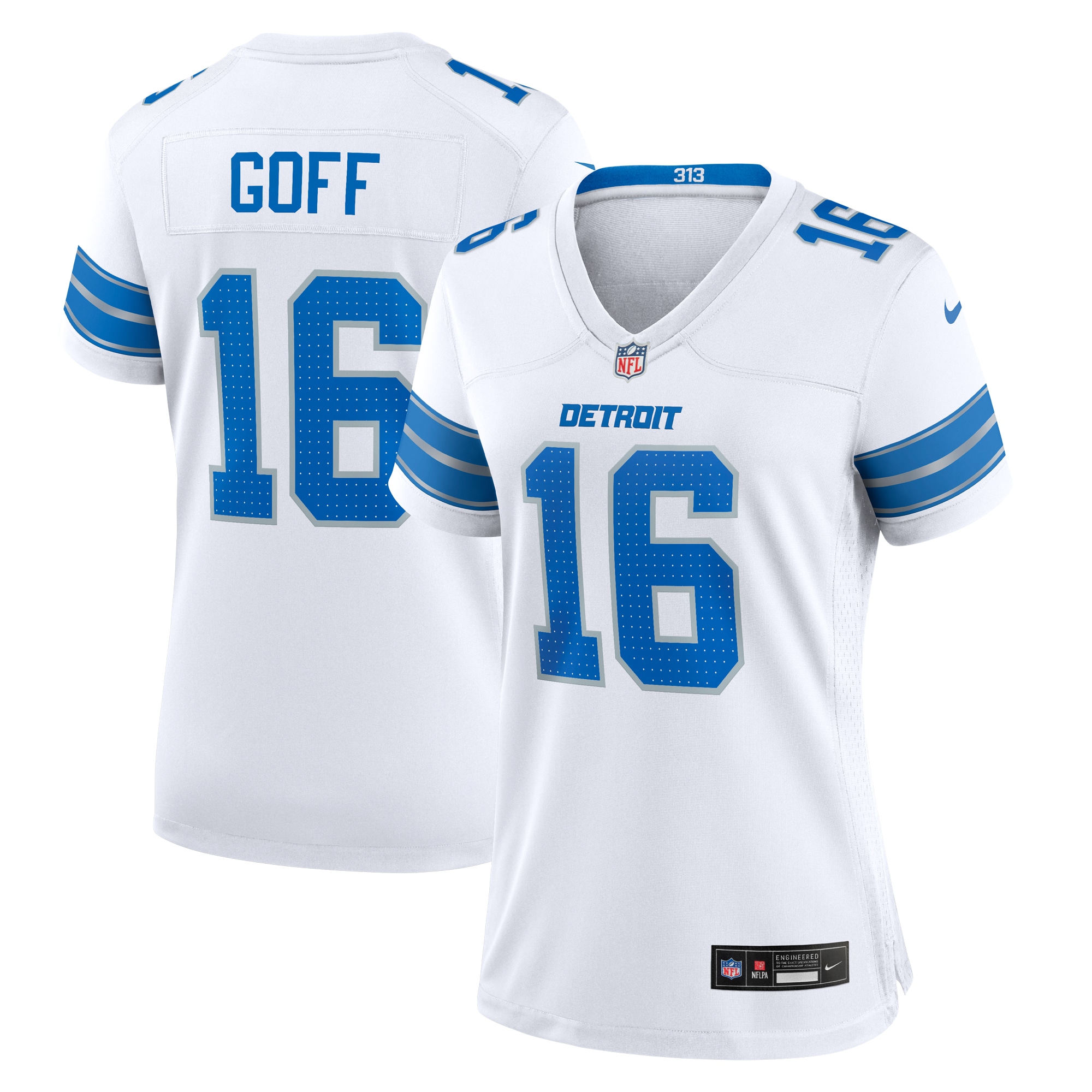 Jared Goff Detroit Lions Nike Women's Game Jersey - White