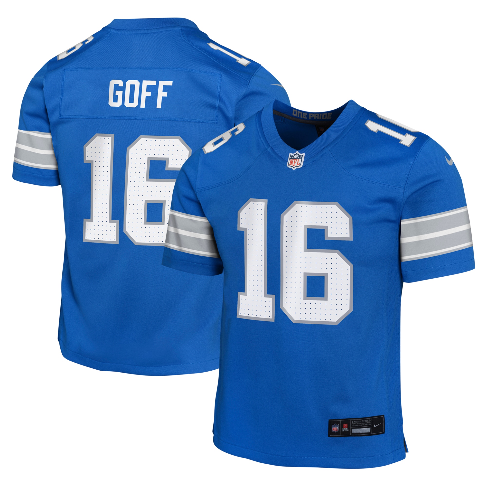 Jared Goff Detroit Lions Nike Youth Team Player Game Jersey - Blue