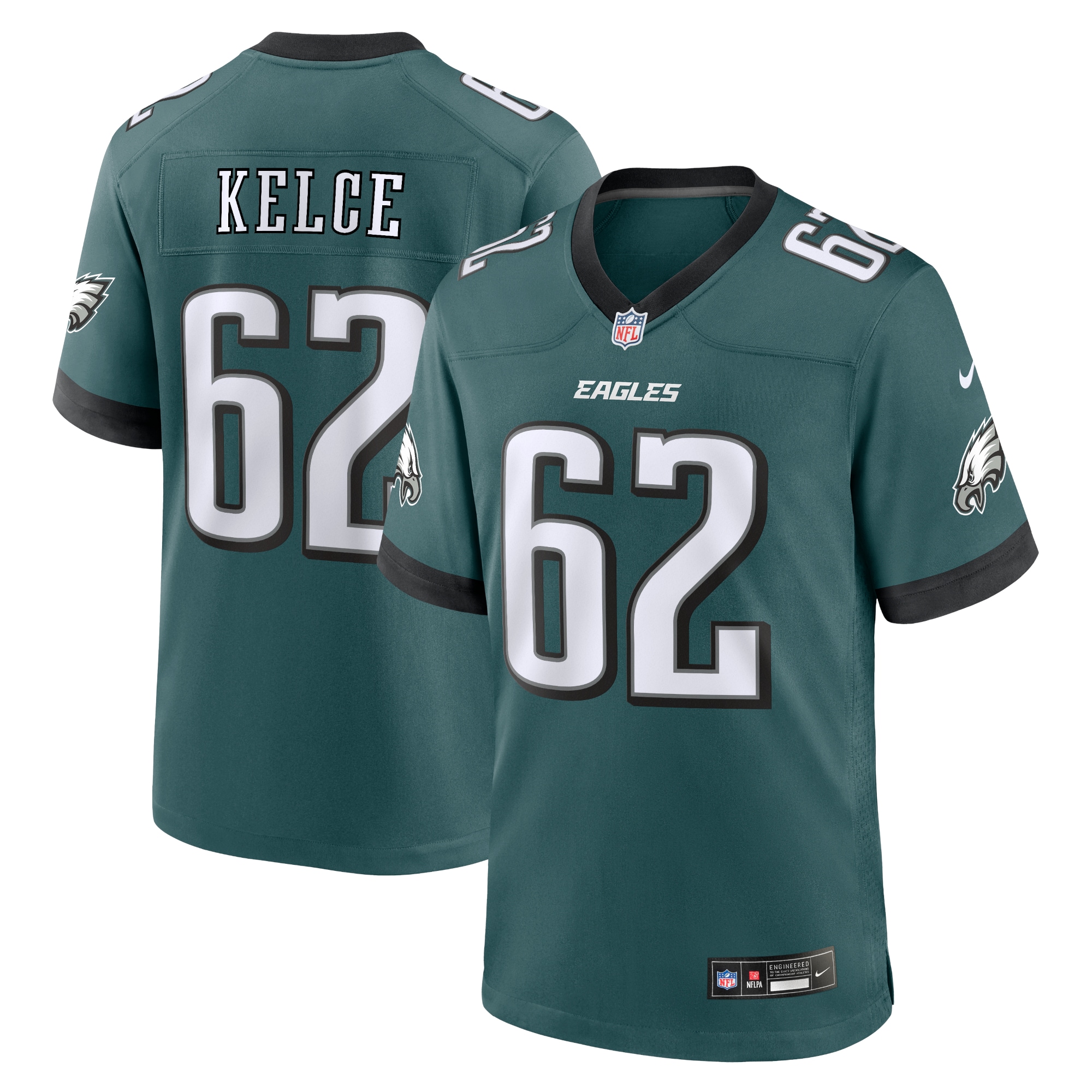 Jason Kelce Philadelphia Eagles Nike Team Game Jersey - Midnight Green