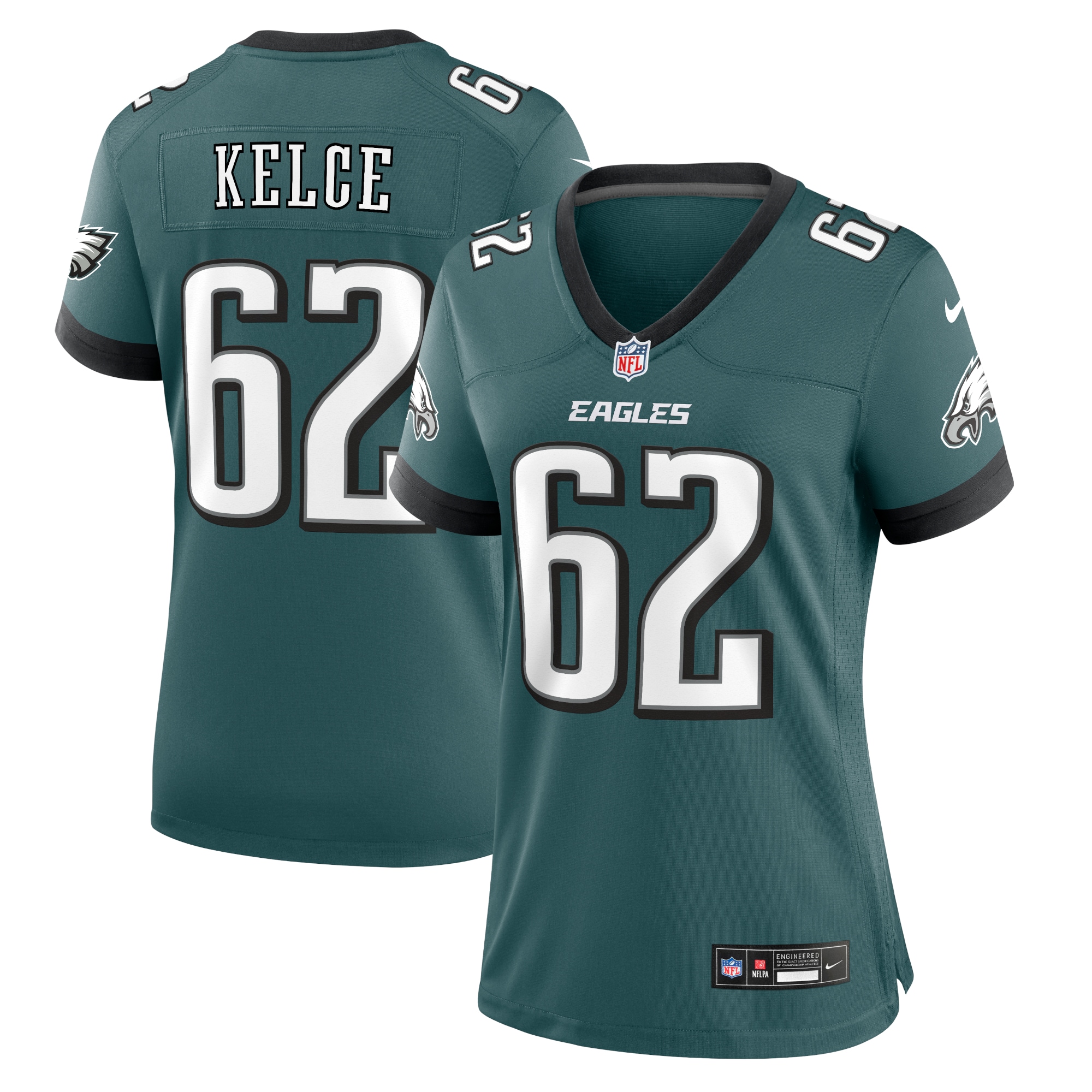 Jason Kelce Philadelphia Eagles Nike Women's Team Game Jersey - Midnight Green