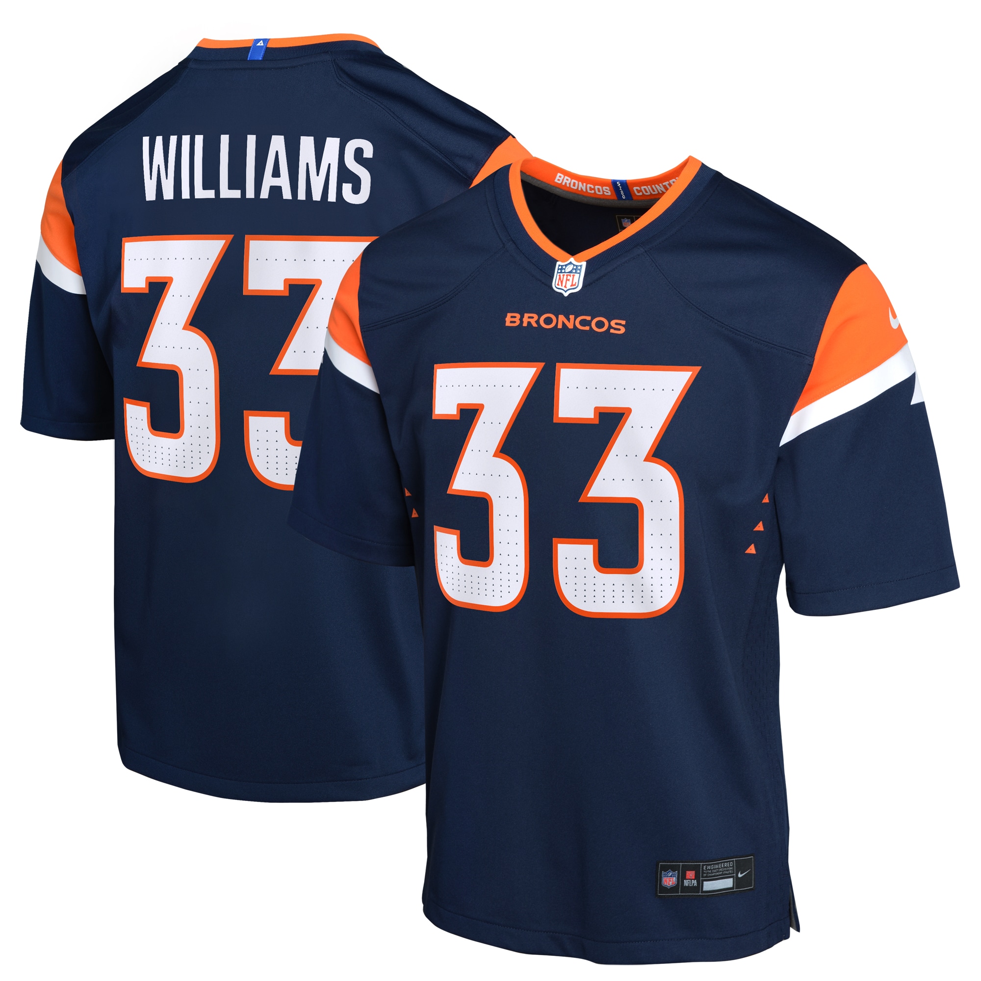 Javonte Williams Denver Broncos Nike Youth Mile High Collection Game Jersey - Navy