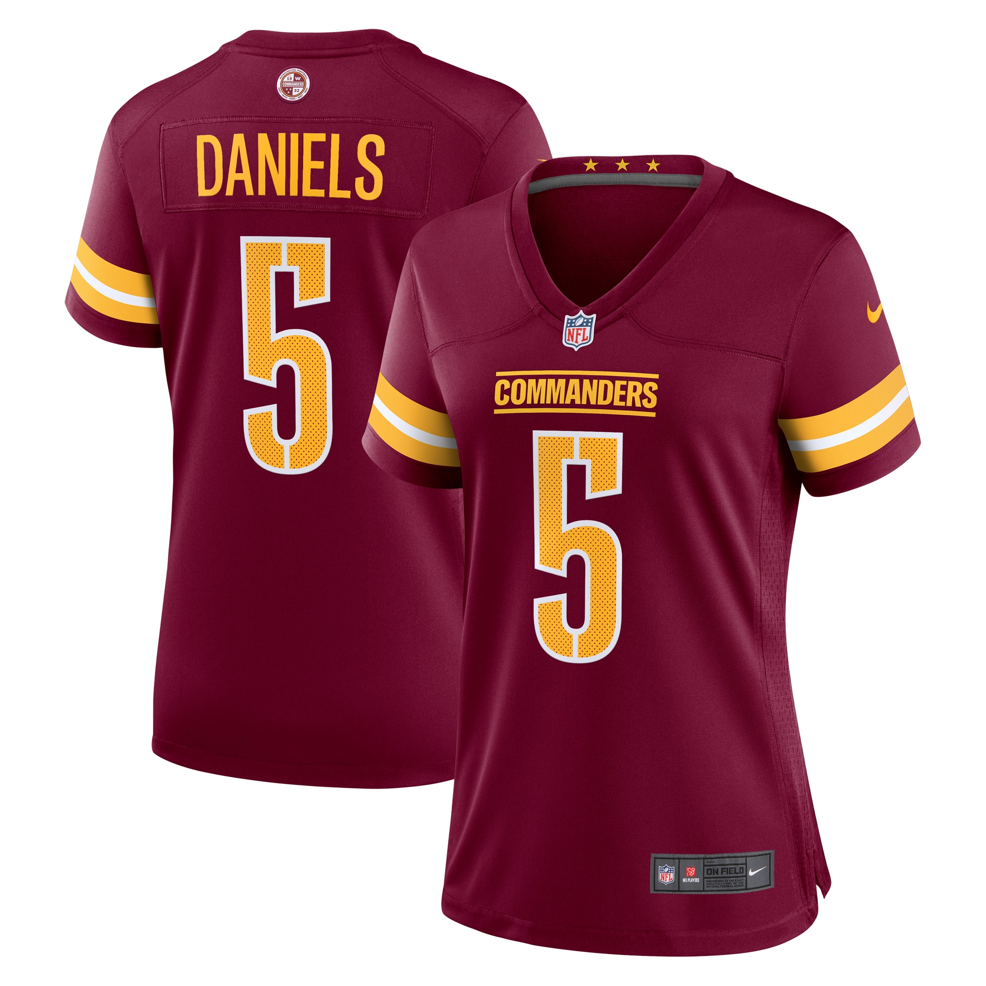 Jayden Daniels Washington Commanders Nike Women's 2024 NFL Draft First Round Pick Player Game Jersey - Burgundy