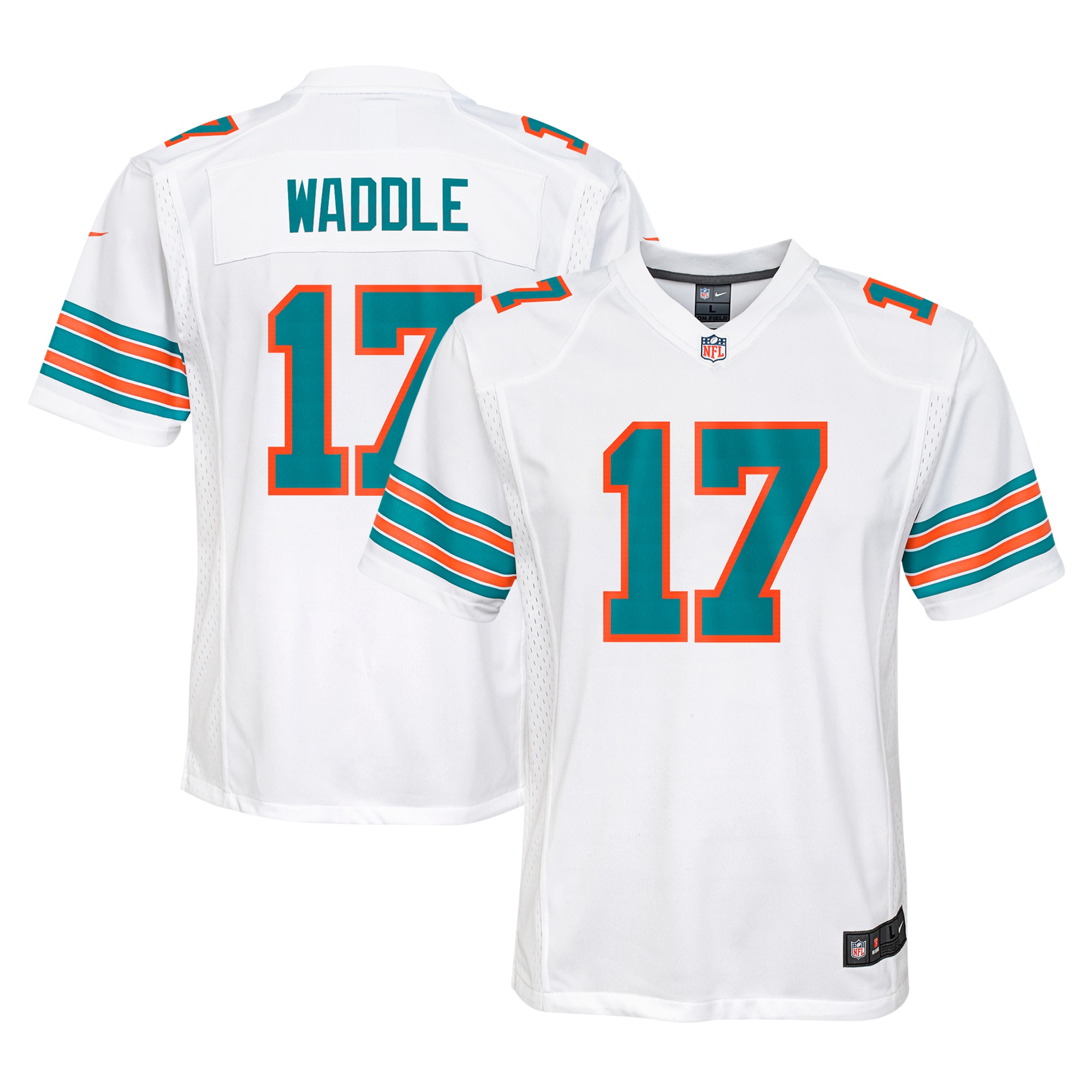 Jaylen Waddle Miami Dolphins Nike Youth Alternate Player Game Jersey - White