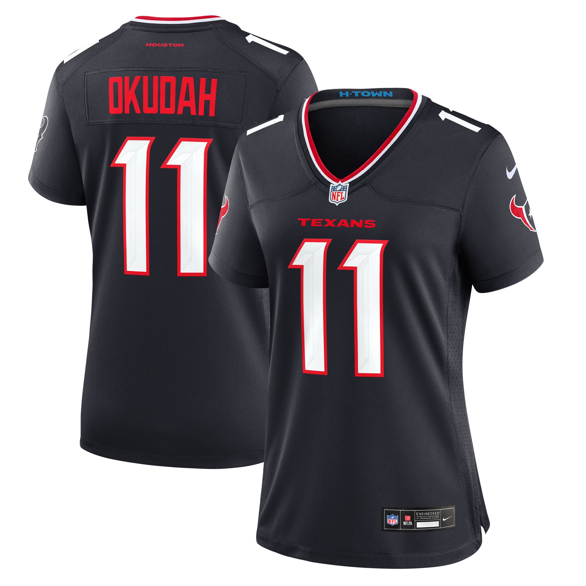 Jeff Okudah Houston Texans Nike Women's Team Game Jersey -  Navy