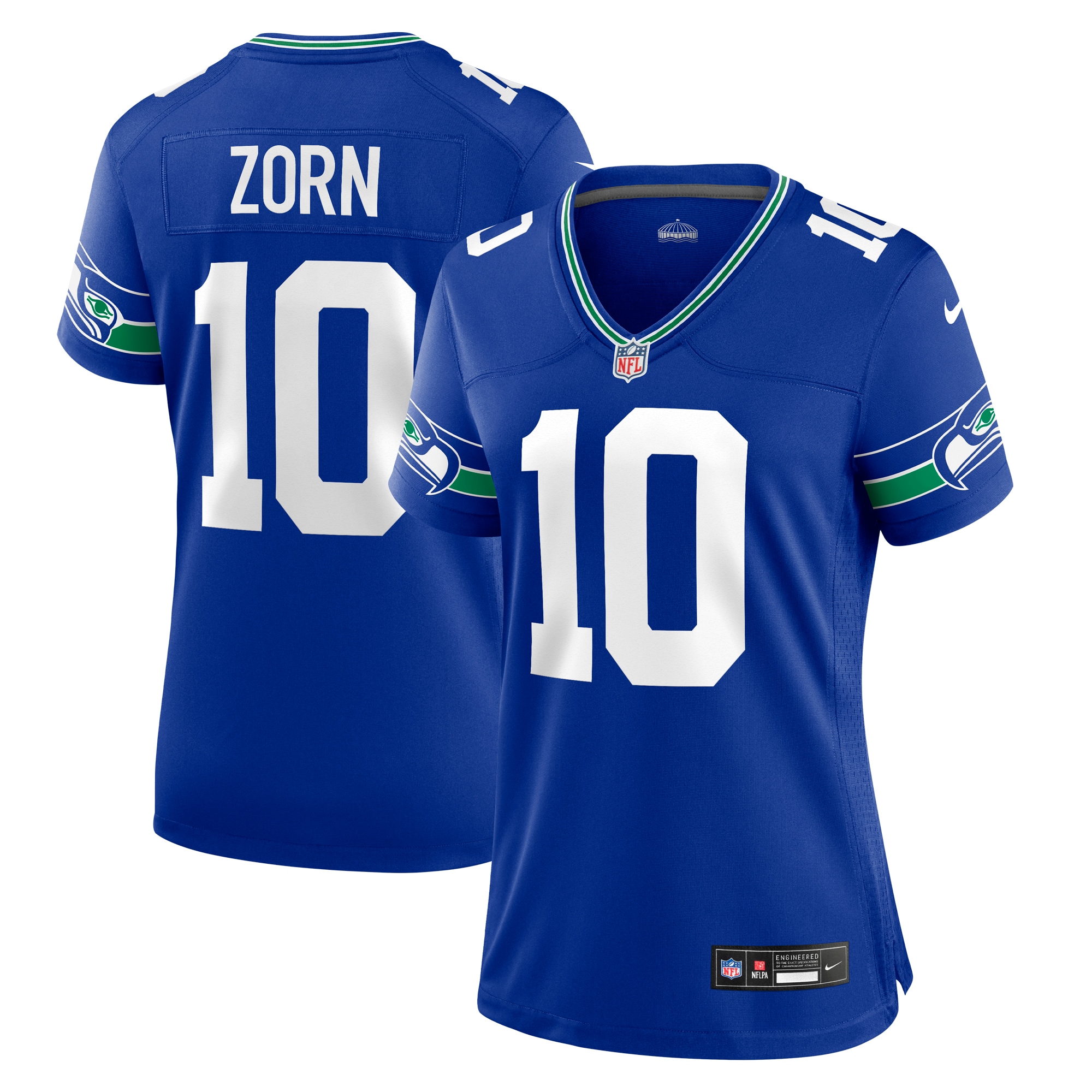 Jim Zorn Seattle Seahawks Nike Women's Throwback Retired Player Game Jersey - Royal