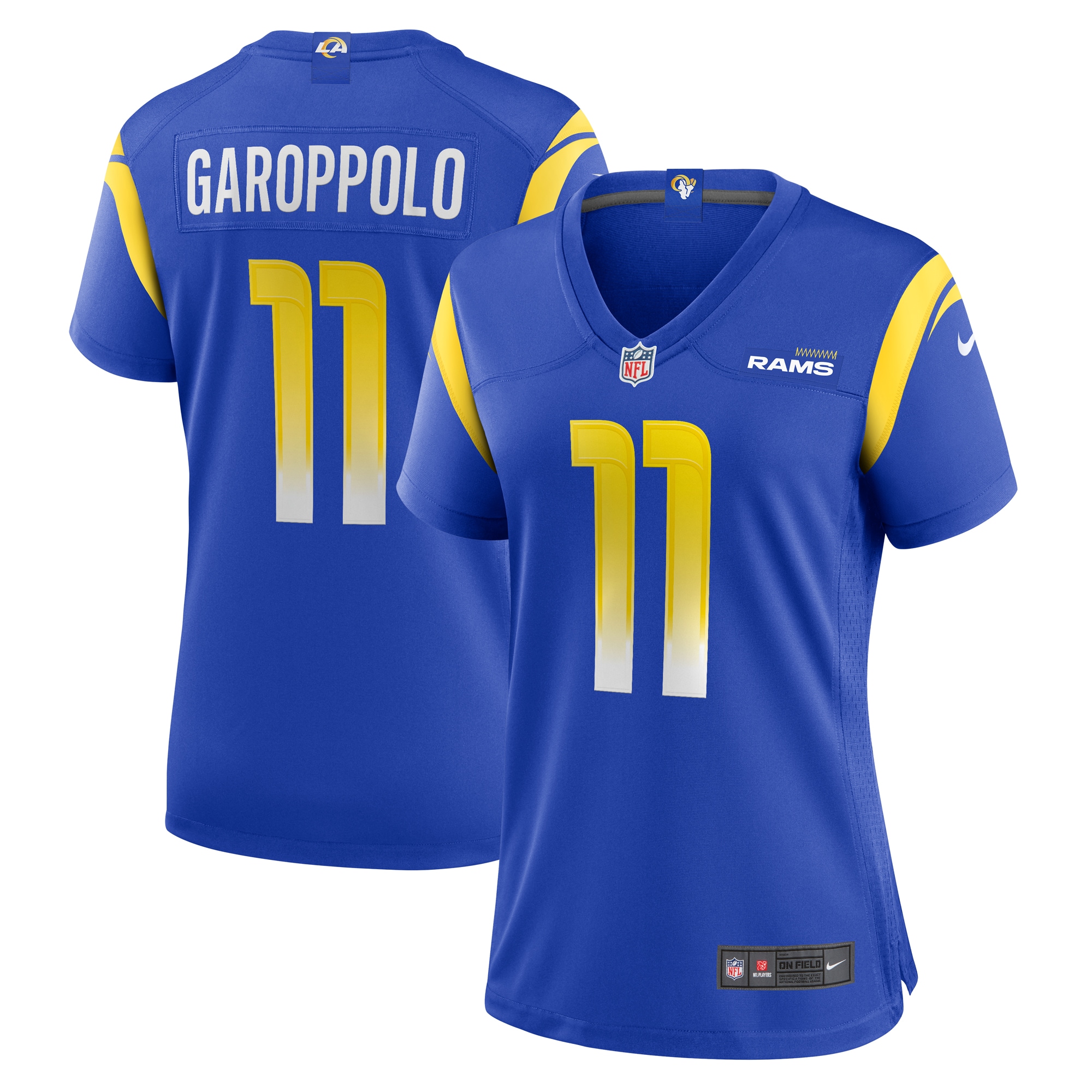 Jimmy Garoppolo Los Angeles Rams Nike Women's Team Game Jersey -  Royal