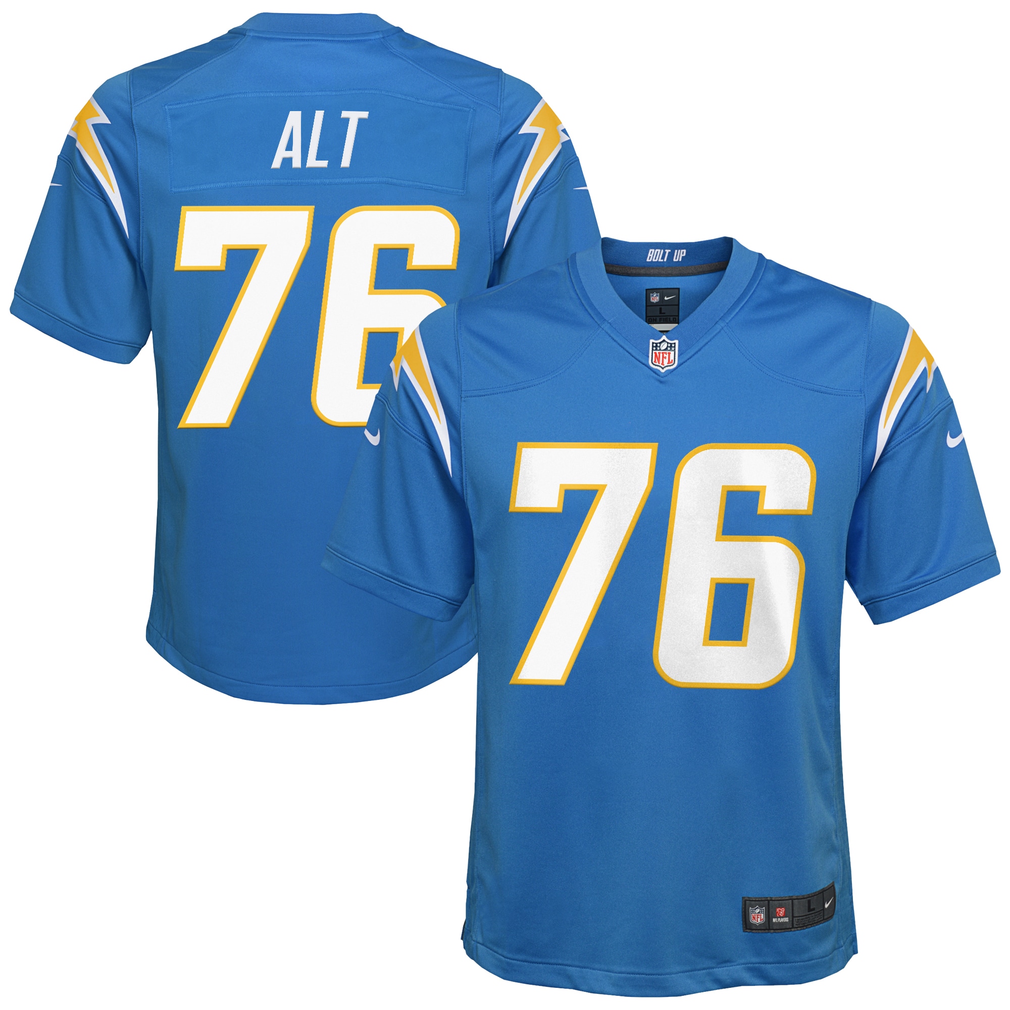 Joe Alt Los Angeles Chargers Nike Youth 2024 NFL Draft First Round Pick Player Game Jersey - Powder Blue