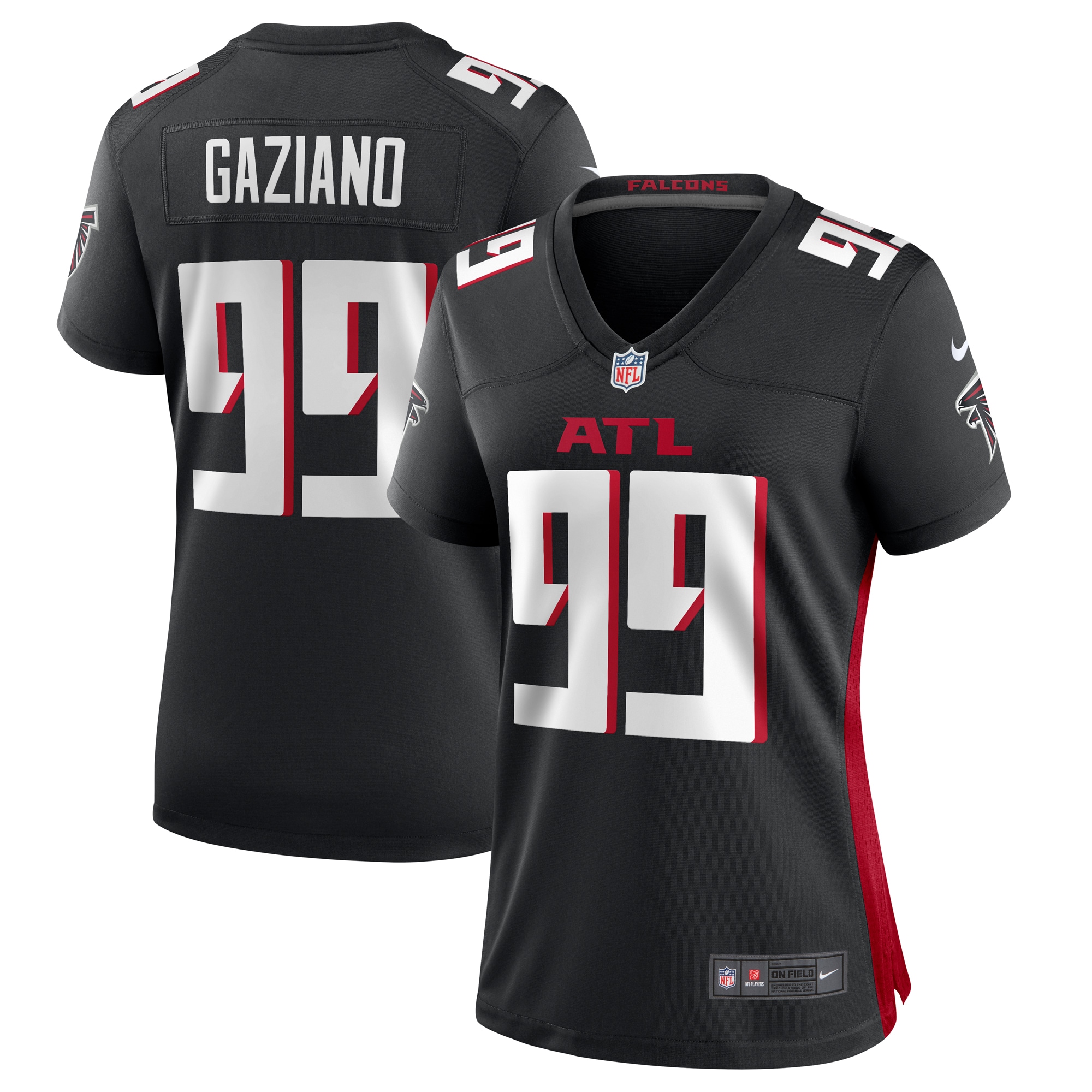 Joe Gaziano Atlanta Falcons Nike Women's Team Game Jersey -  Black