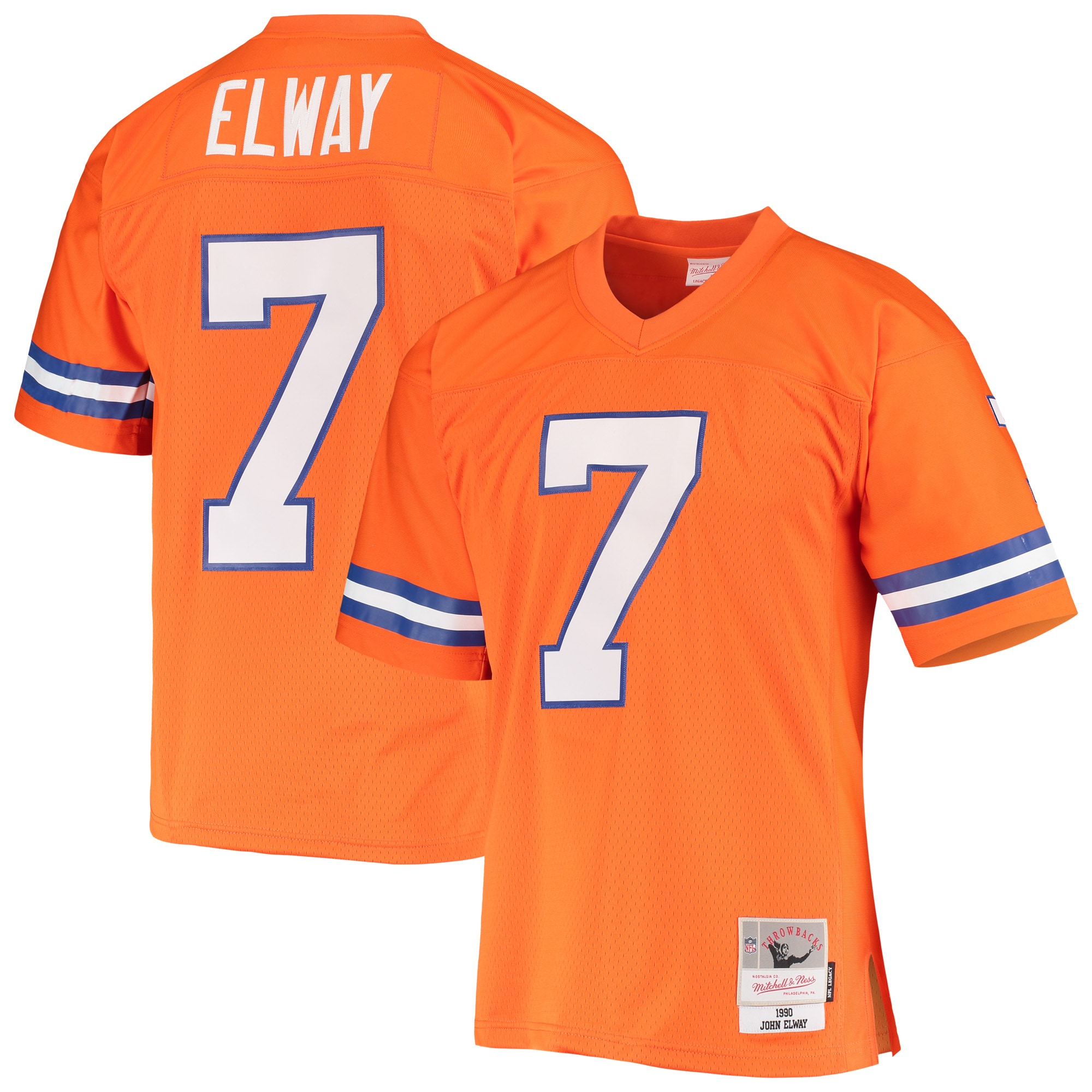 John Elway Denver Broncos Mitchell & Ness 1990 Legacy Replica Jersey - Orange