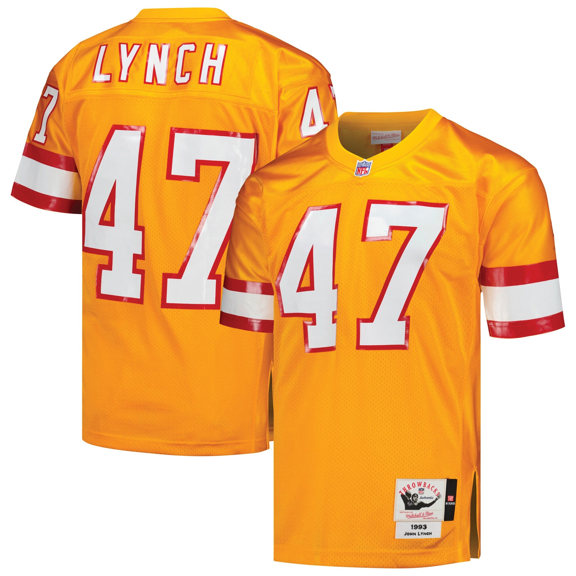 John Lynch Tampa Bay Buccaneers 1993 Mitchell & Ness Authentic Throwback Retired Player Jersey - Orange