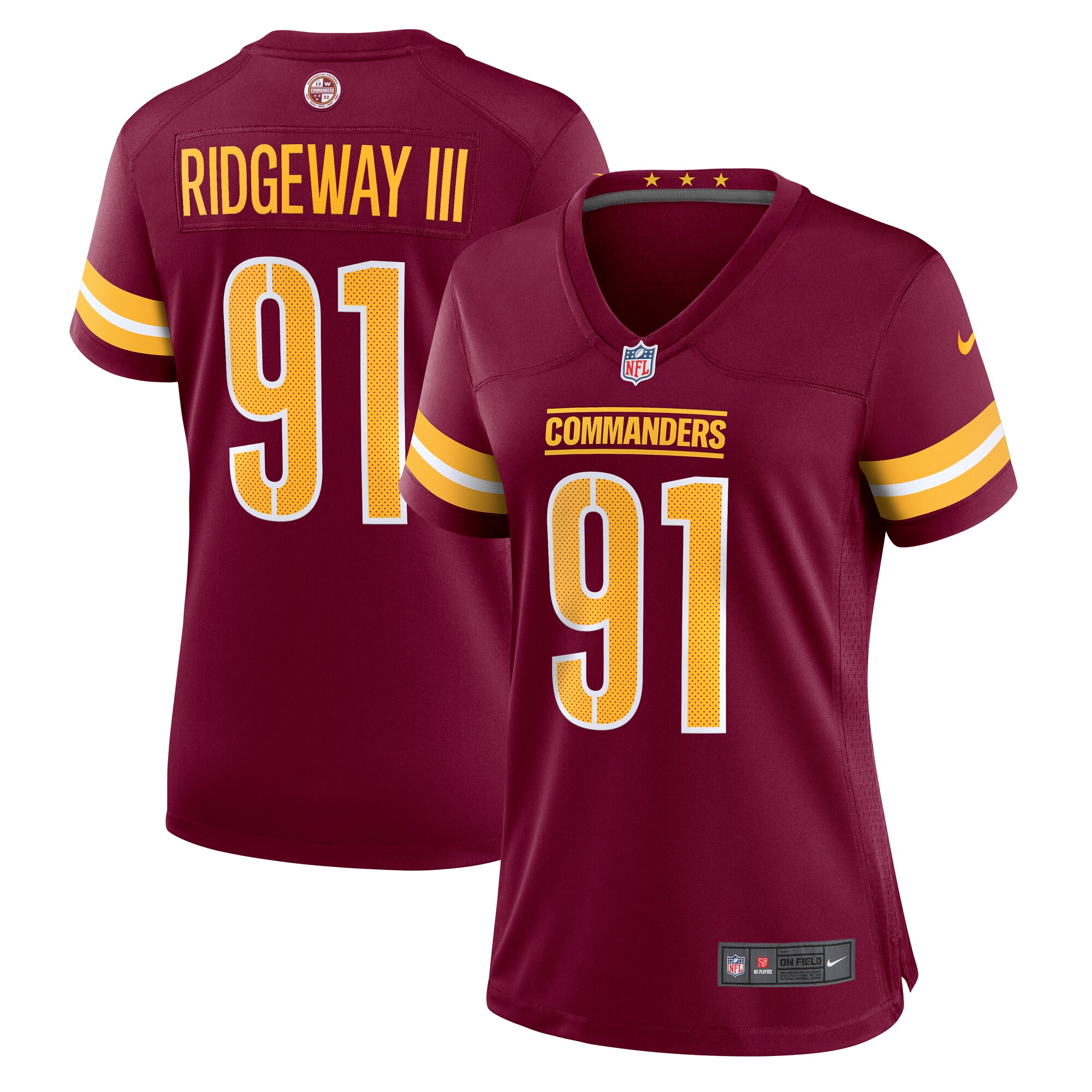 John Ridgeway Washington Commanders Nike Women's  Game Jersey -  Burgundy