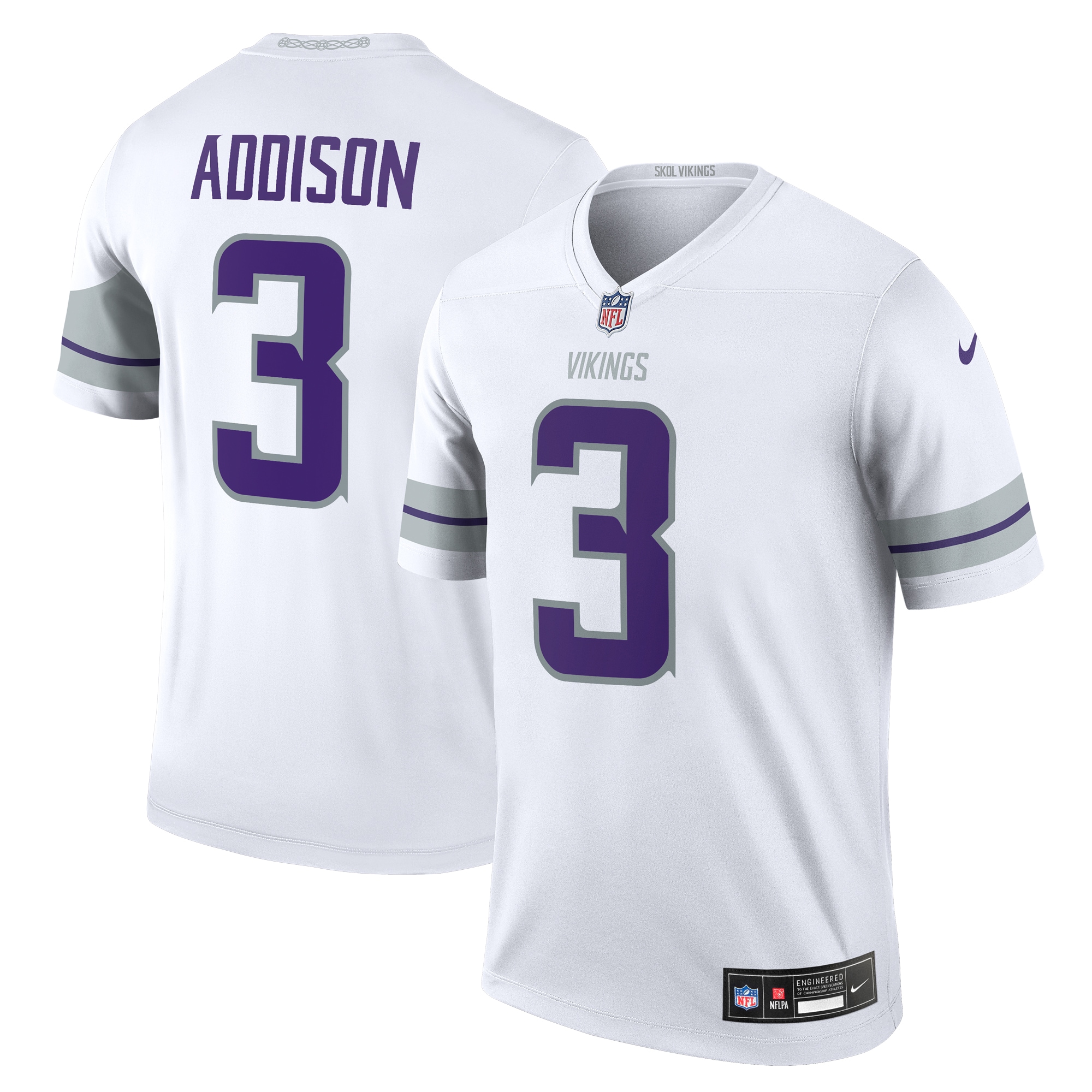 Jordan Addison Minnesota Vikings Nike Alternate Legend Player Jersey - White