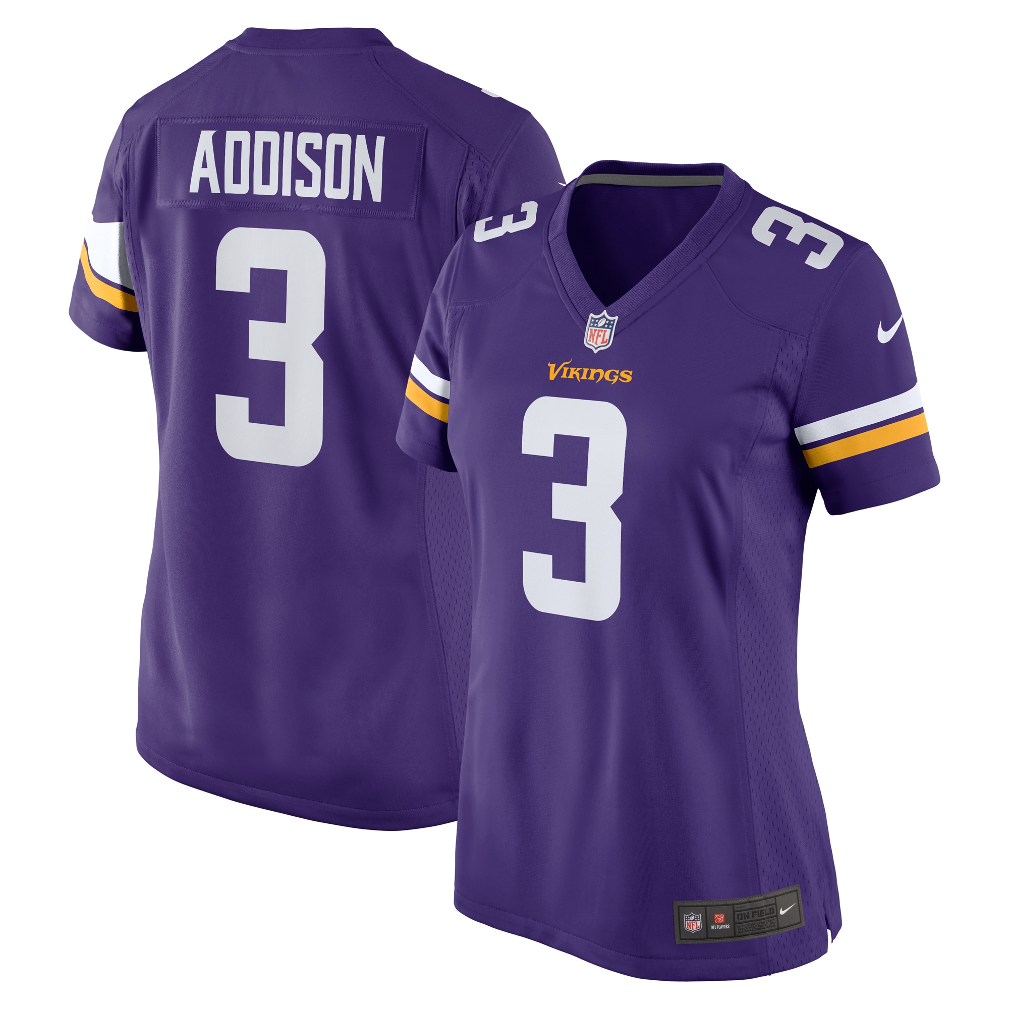 Jordan Addison Minnesota Vikings Nike Women's Team Game Jersey -  Purple