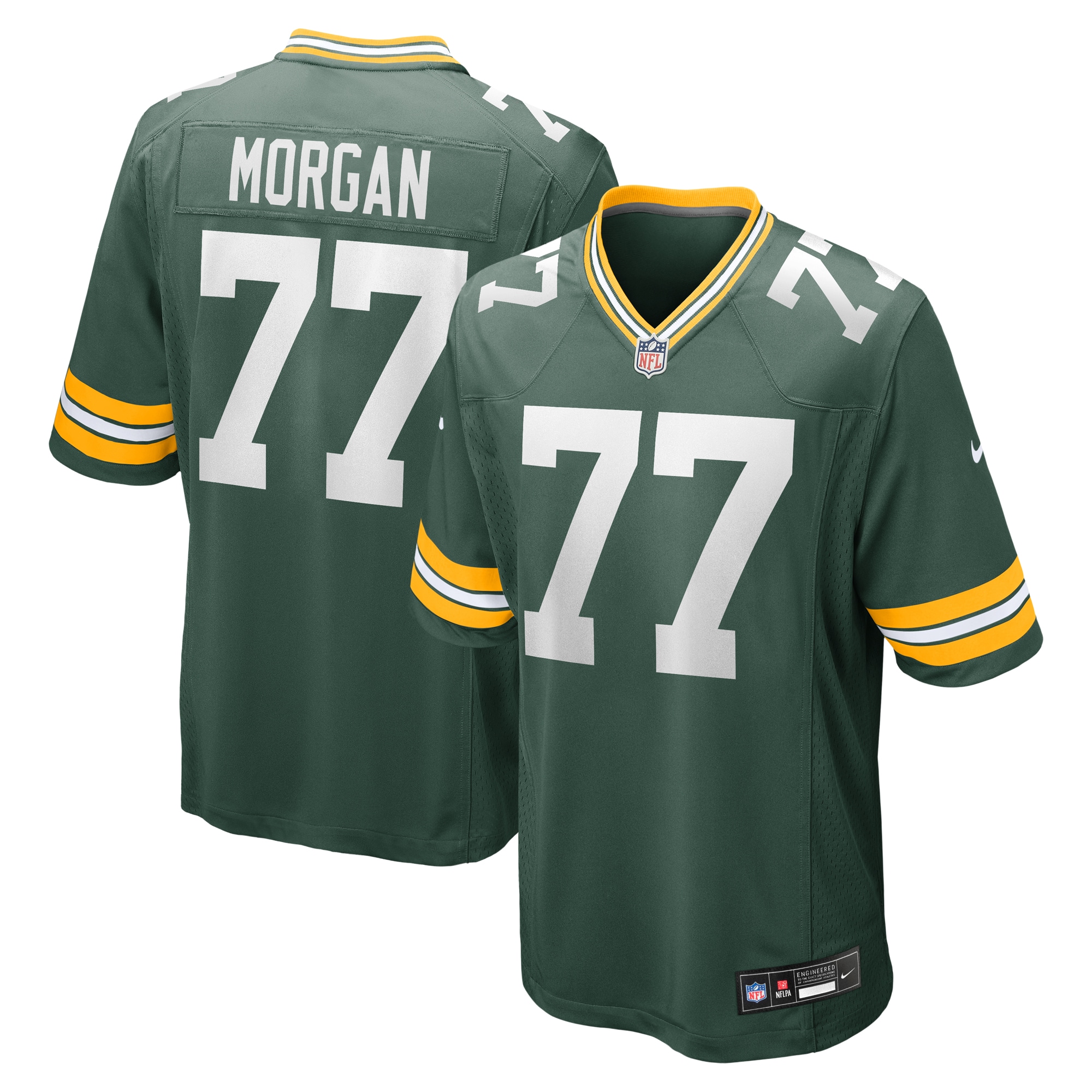 Jordan Morgan Green Bay Packers Nike 2024 NFL Draft First Round Pick Player Game Jersey - Green
