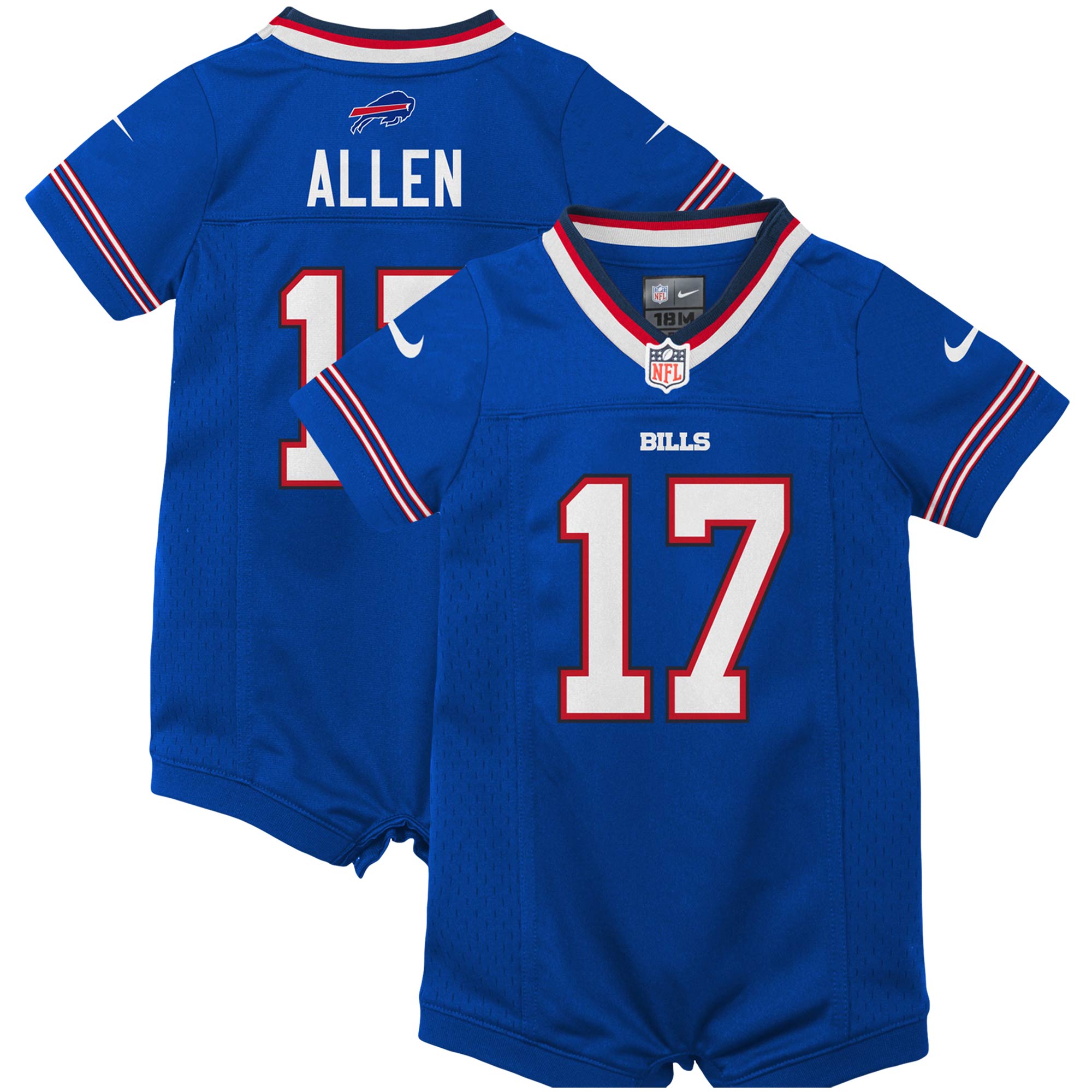 Josh Allen Buffalo Bills Nike Newborn & Infant Romper Jersey - Royal