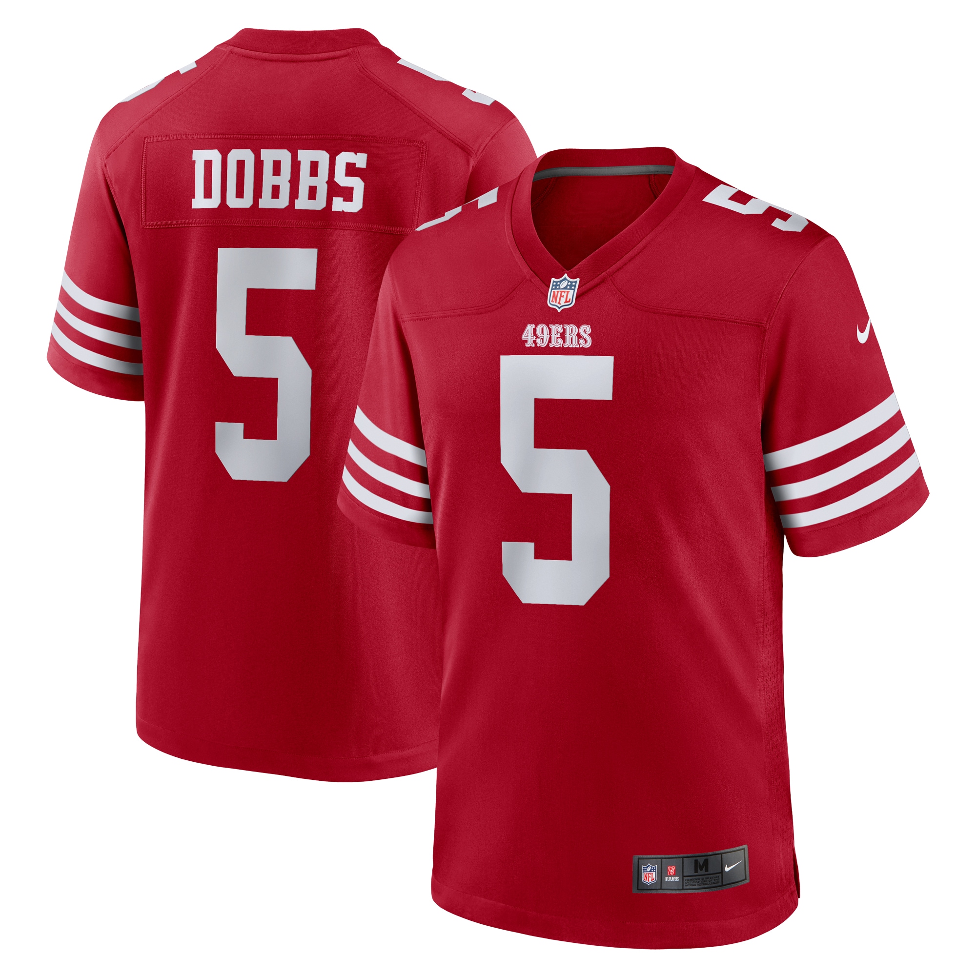 Joshua Dobbs San Francisco 49ers Nike Team Game Jersey -  Scarlet