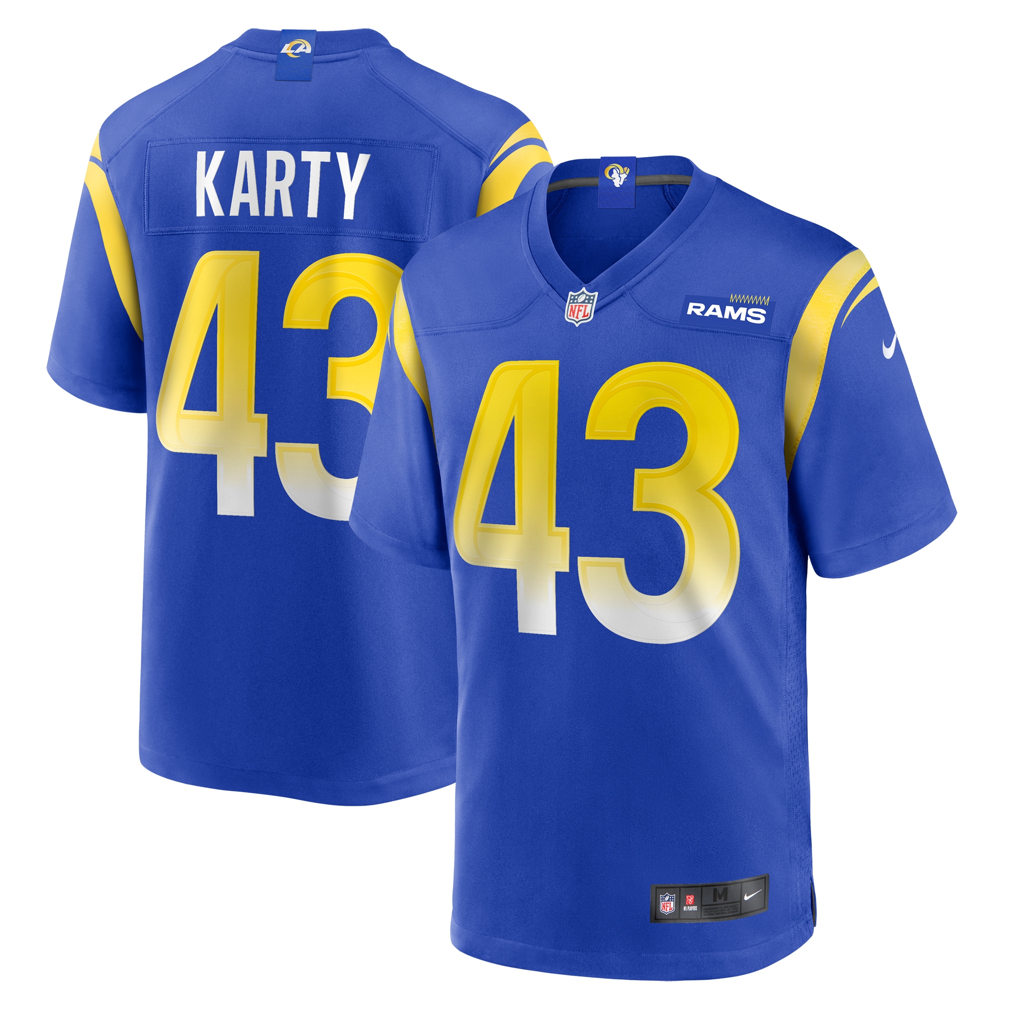 Joshua Karty Los Angeles Rams Nike Team Game Jersey -  Royal