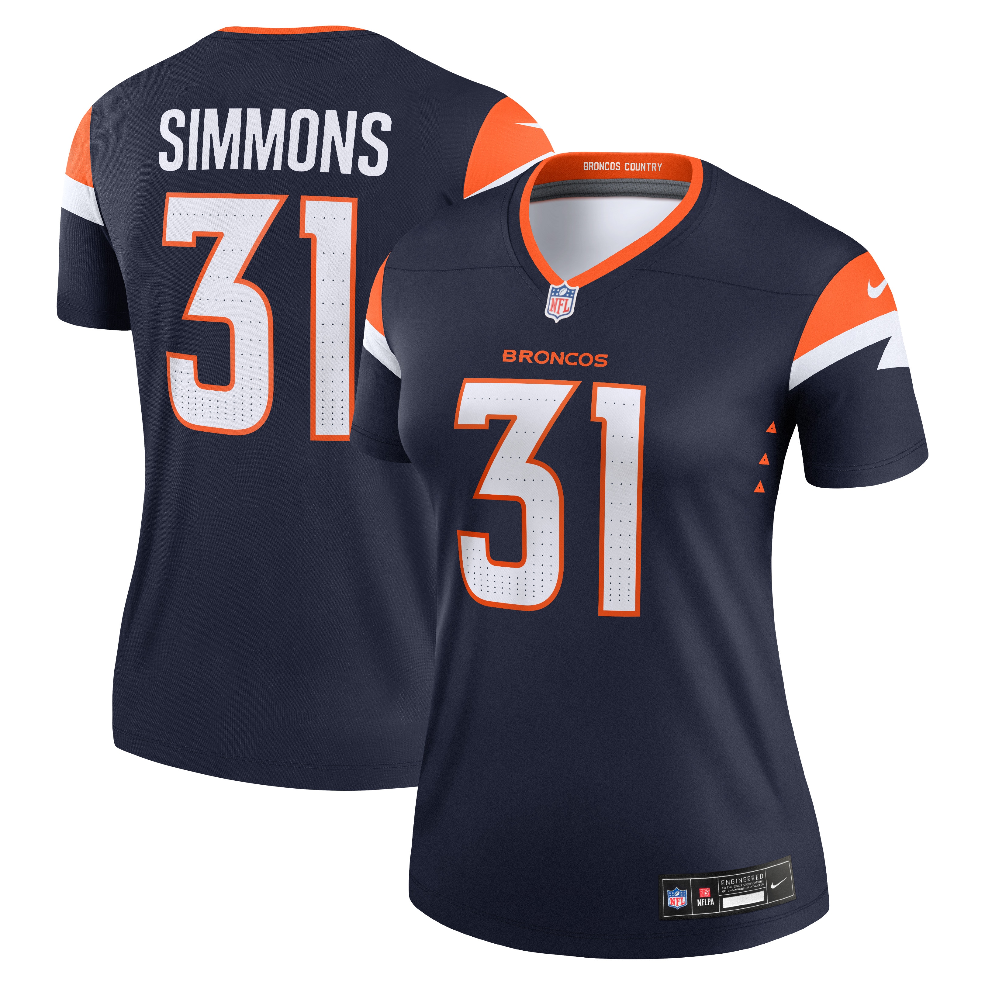 Justin Simmons Denver Broncos Nike Women's Alternate Legend Jersey - Navy