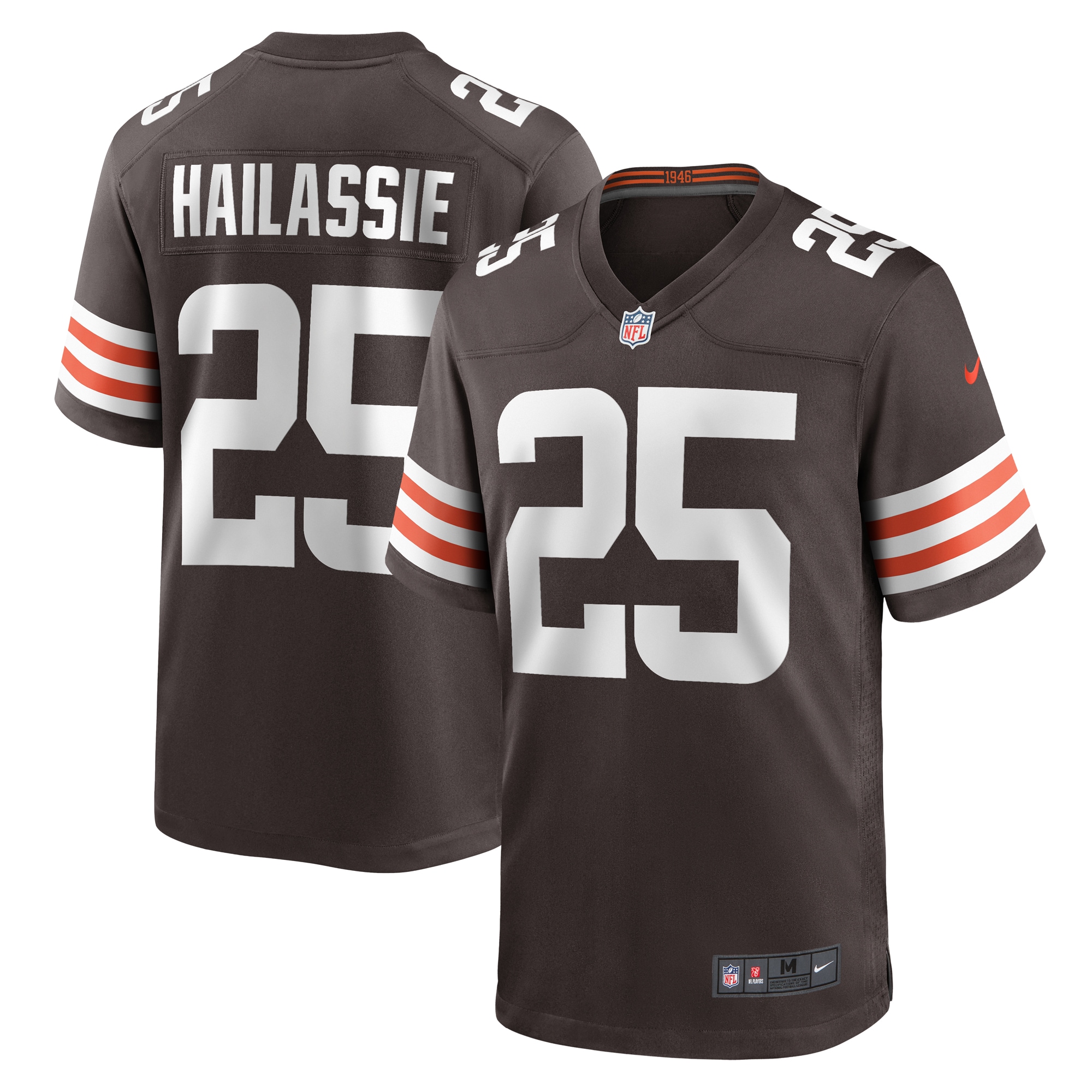 Kahlef Hailassie Cleveland Browns Nike Team Game Jersey -  Brown
