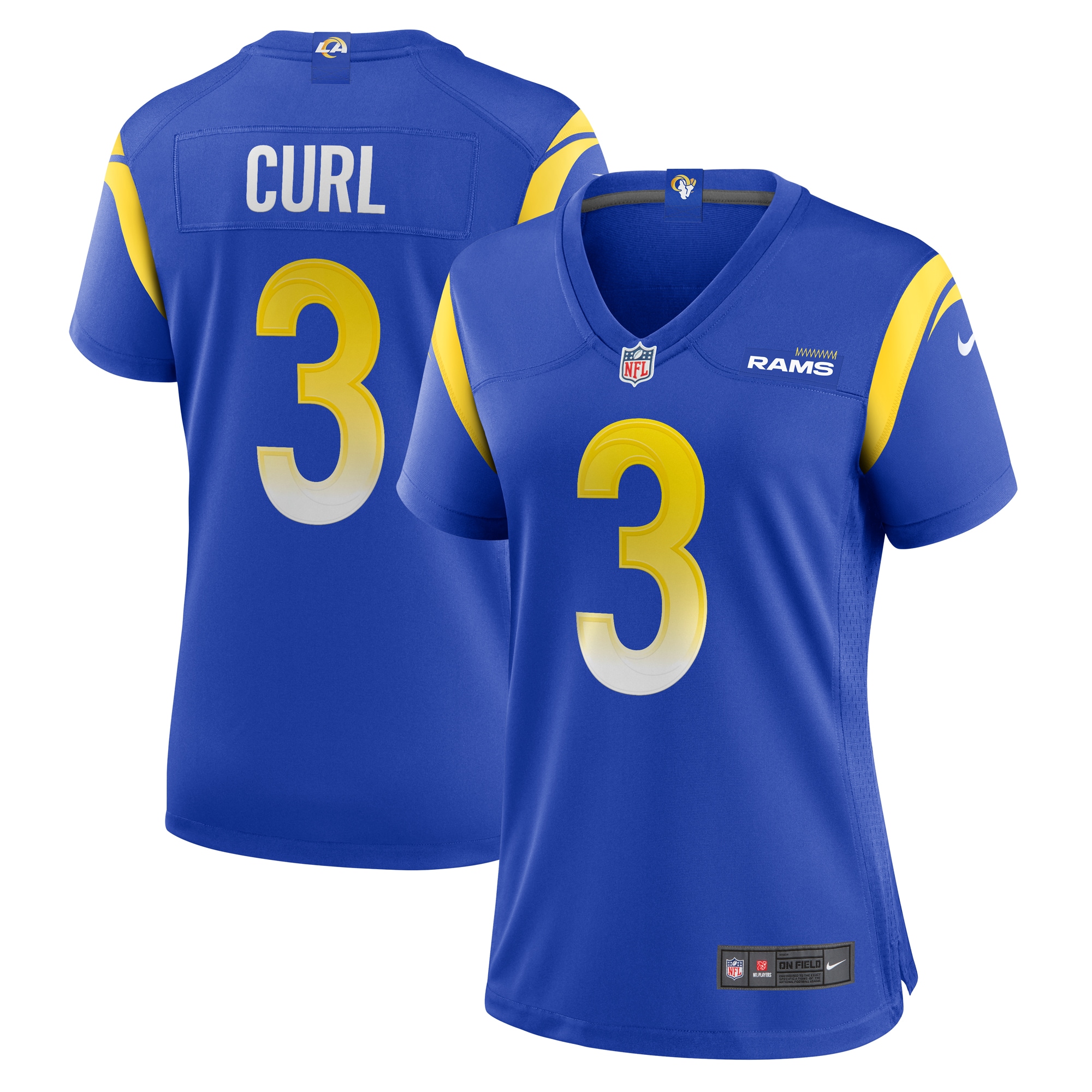 Kamren Curl Los Angeles Rams Nike Women's Team Game Jersey -  Royal