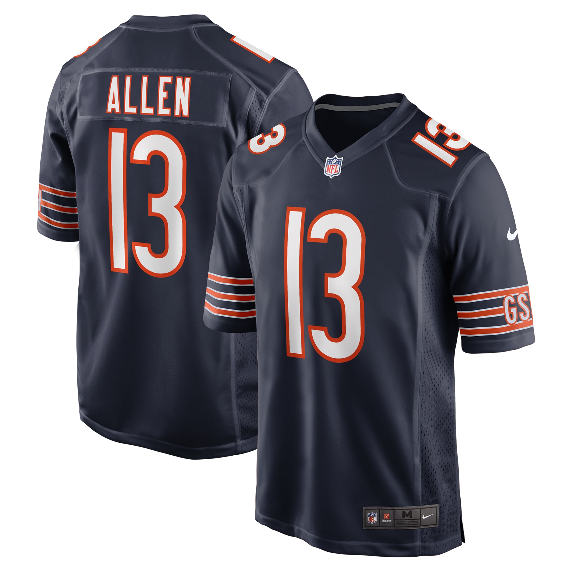 Keenan Allen Chicago Bears Nike Team Game Jersey -  Navy