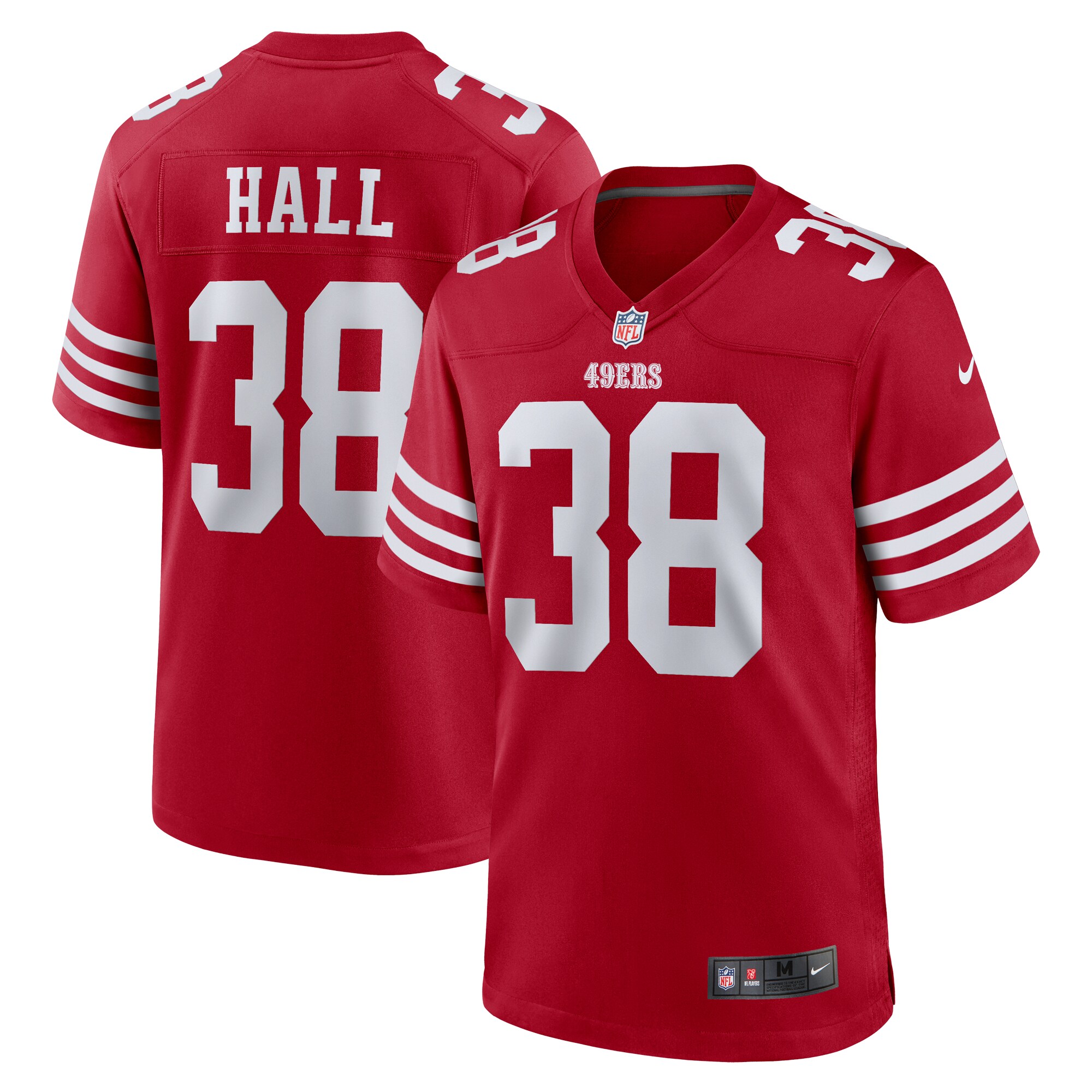 Kemon Hall San Francisco 49ers Nike Team Game Jersey -  Scarlet