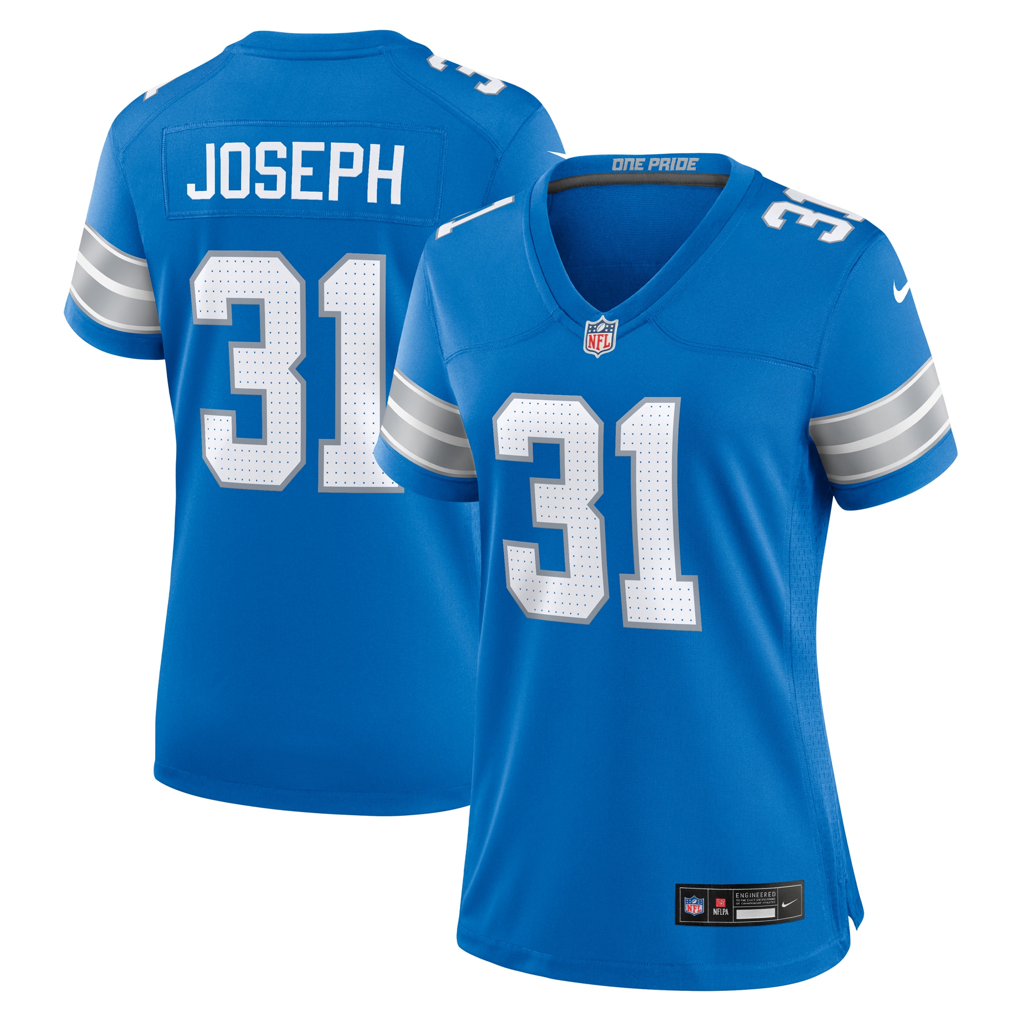 Kerby Joseph Detroit Lions Nike Women's Team Game Jersey -  Blue